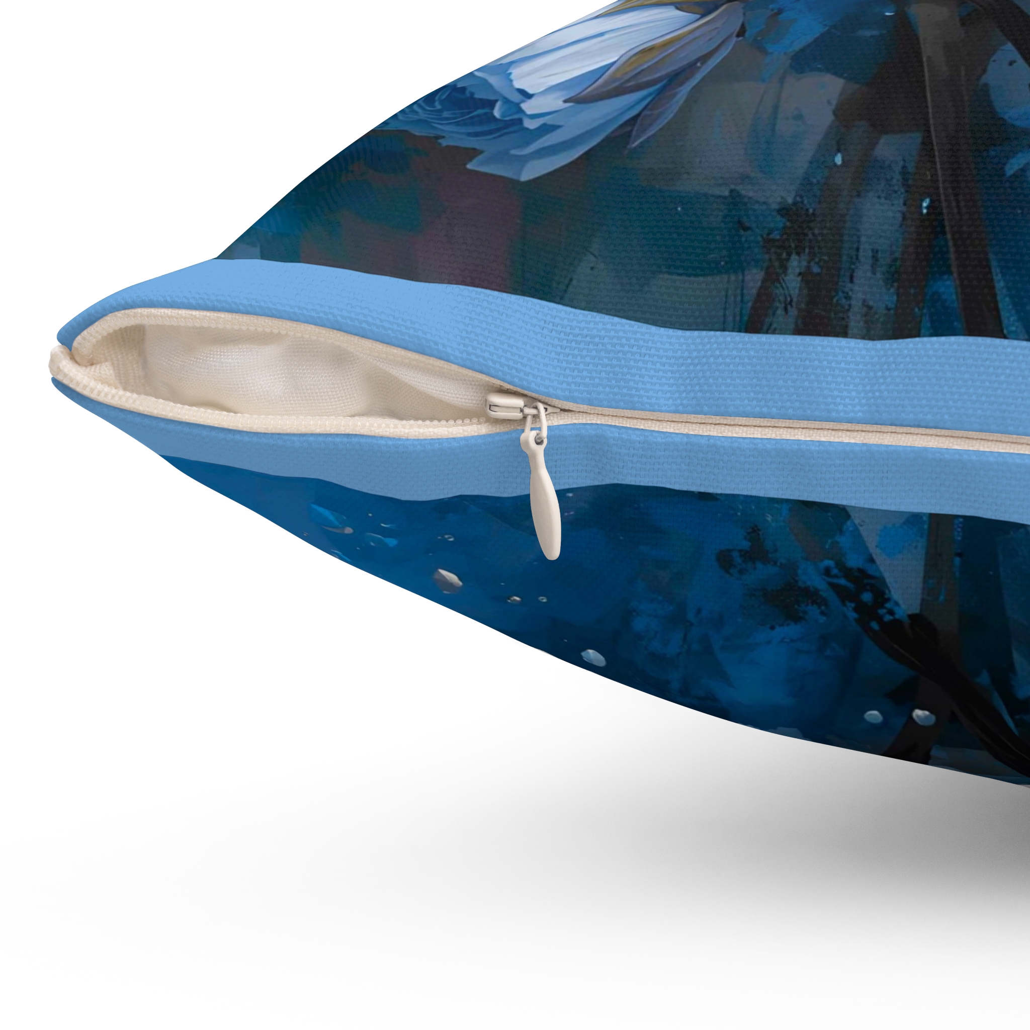 Carnations of Blue Decorative Pillow, Cozy Home Accent, Flower Cushion, Boho Decor, Gift for Her, Spring Home Decor product thumbnail image