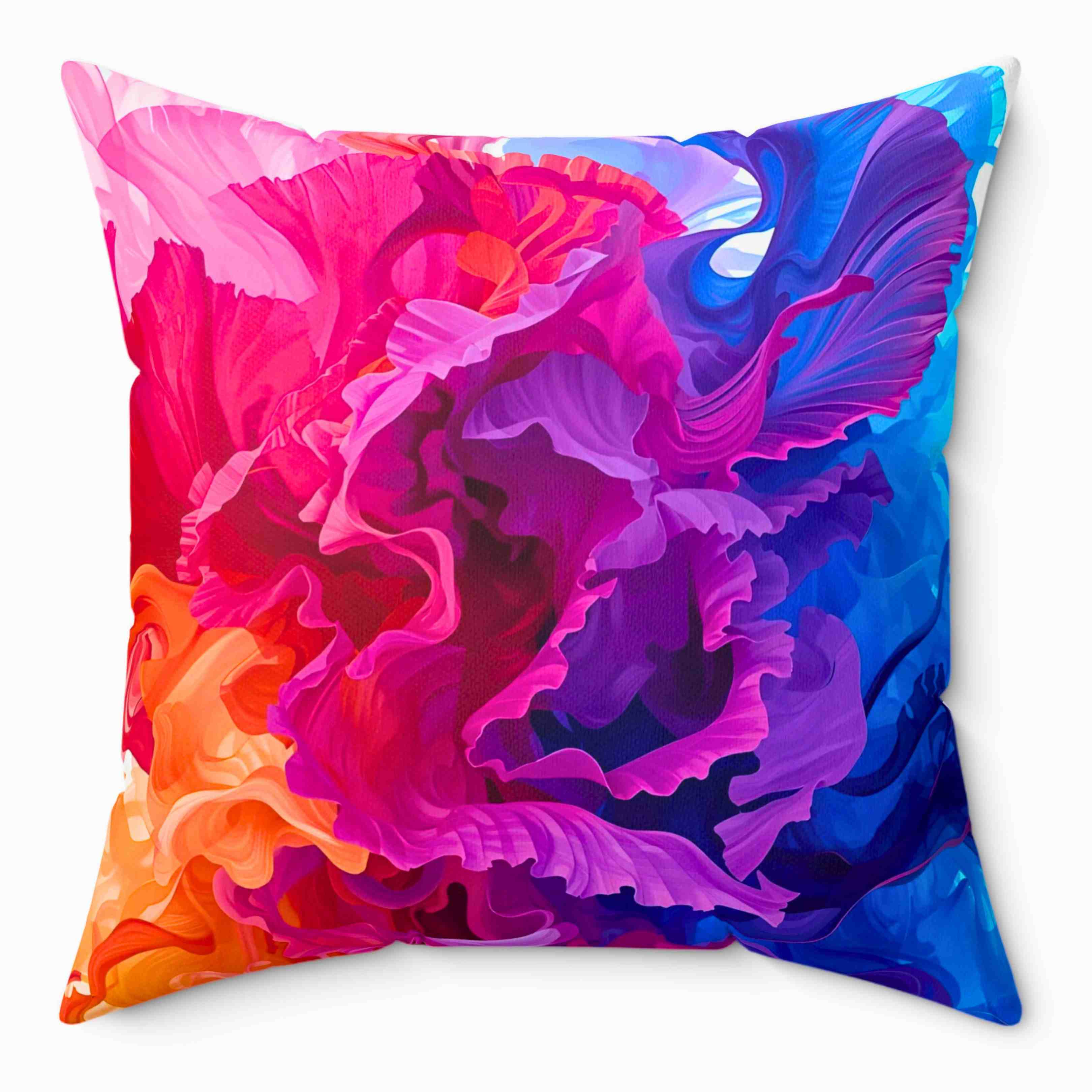 Carnation Abstract Pillow, Colorful Home Decor, Boho Pillow, Unique Gift for Her, Cozy Living Room Accent product thumbnail image