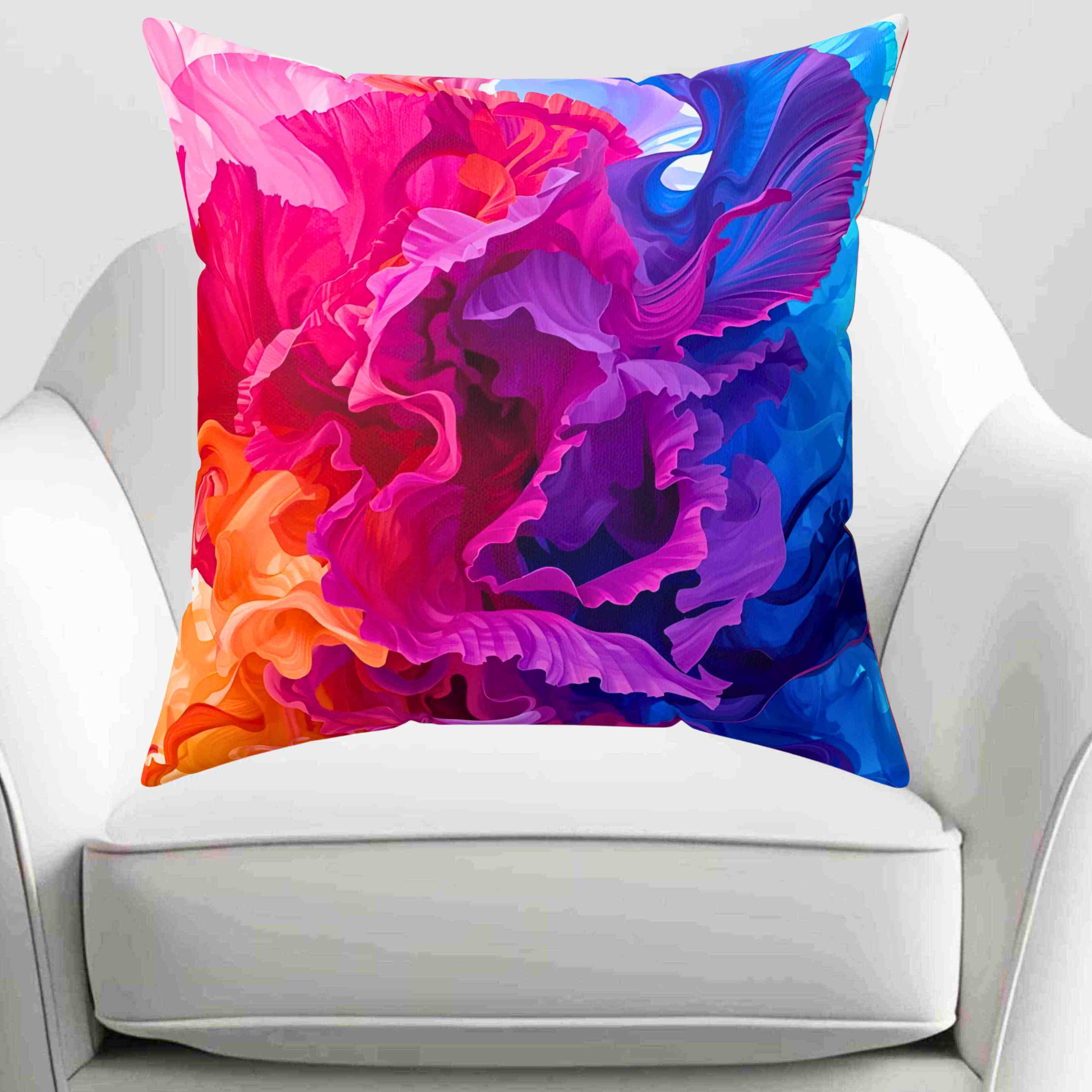 Carnation Abstract Pillow, Colorful Home Decor, Boho Pillow, Unique Gift for Her, Cozy Living Room Accent product thumbnail image