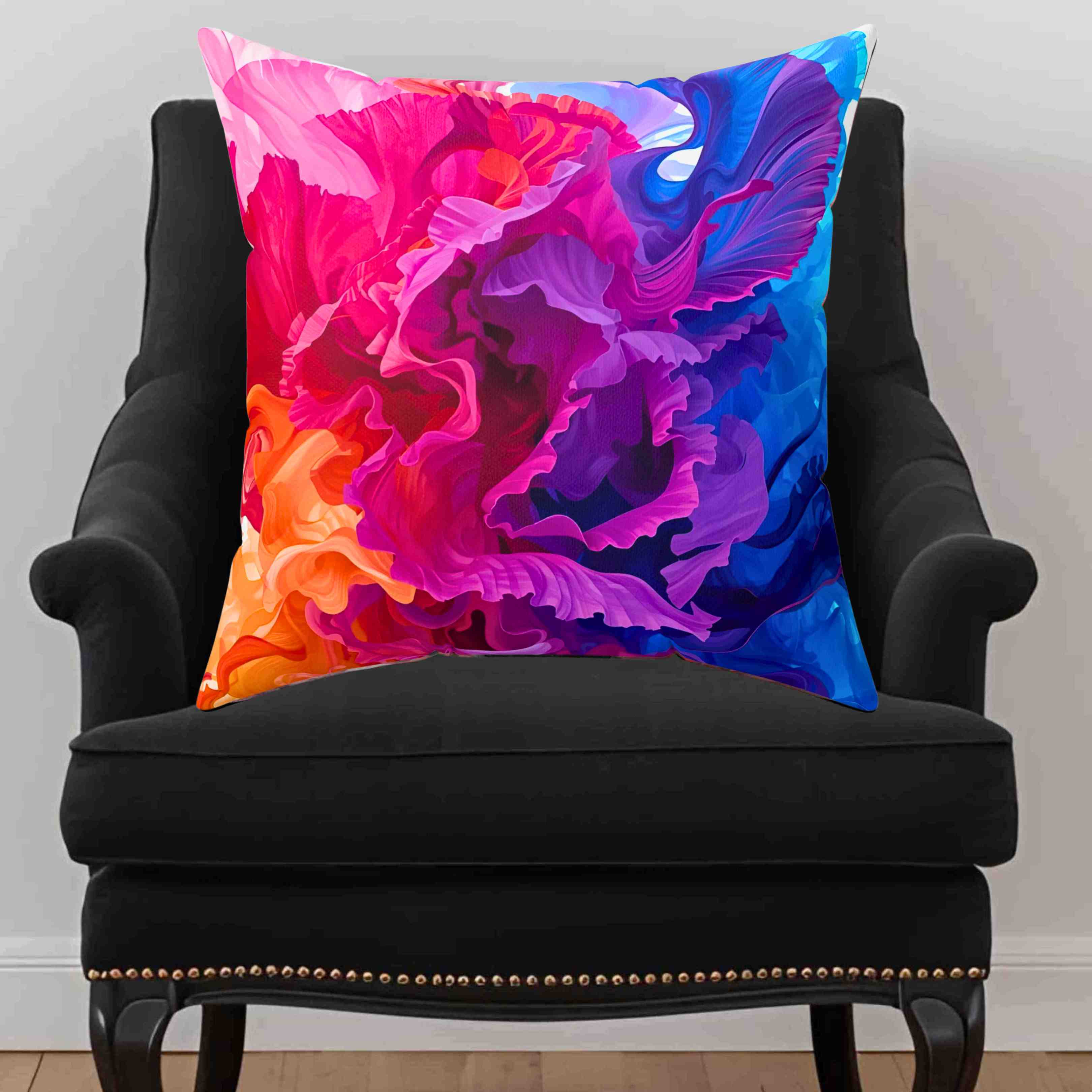 Carnation Abstract Pillow, Colorful Home Decor, Boho Pillow, Unique Gift for Her, Cozy Living Room Accent product thumbnail image