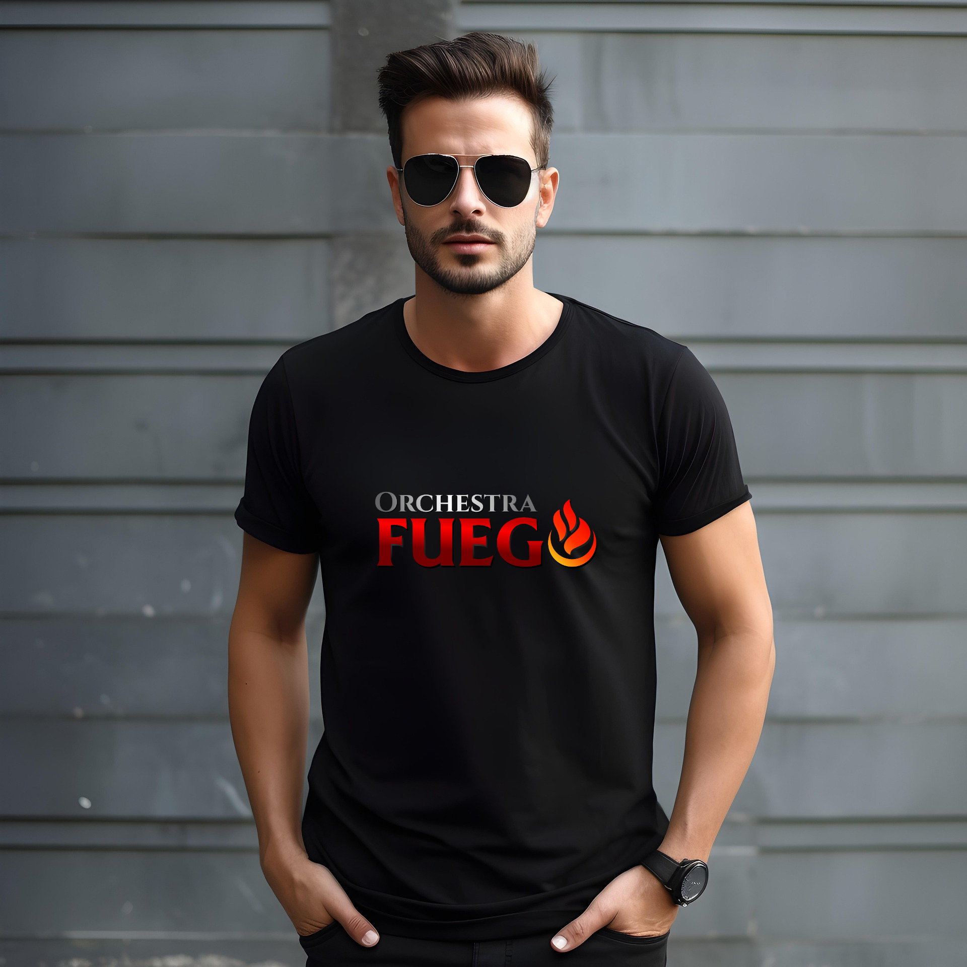 Orchestra Fuego Music-Themed T-Shirt product thumbnail image