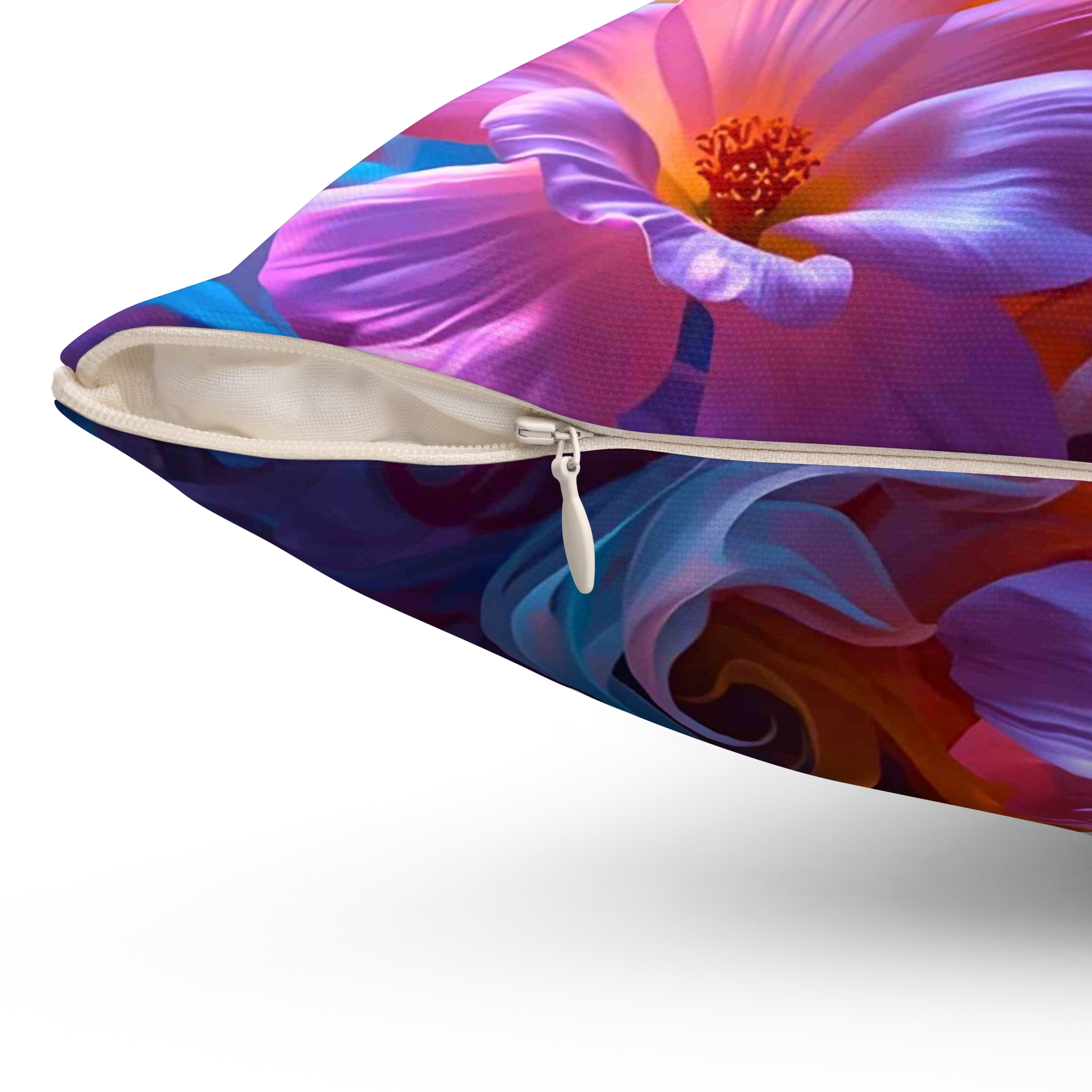 Flower Party Throw Pillow, Decorative Cushion, Home Decor Accessory, Bohemian Style, Gift for Garden Lovers, Cozy Living Room product thumbnail image