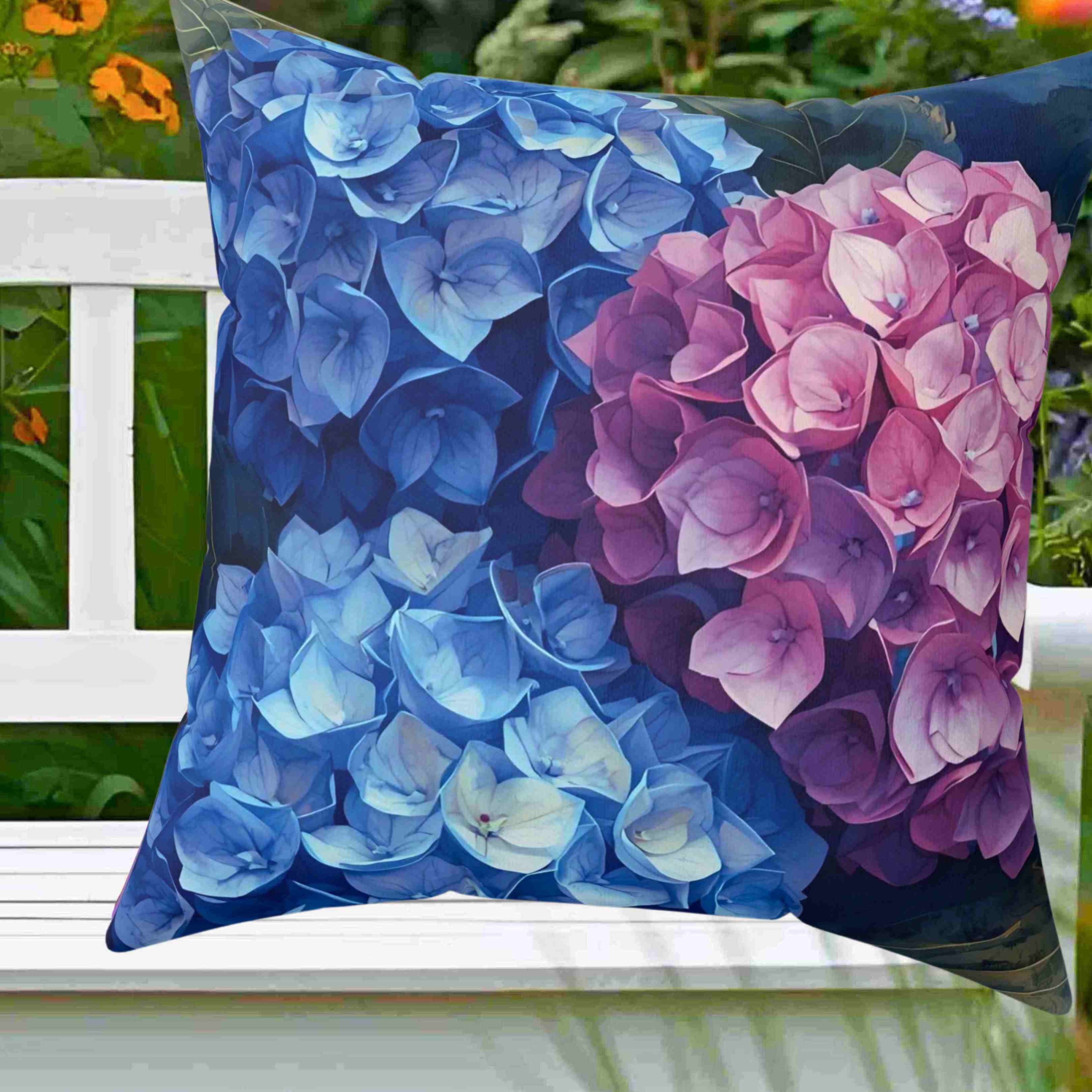 Hydrangea Art | Floral Decorative Pillow | Home Decor, Couch Cushion, Gift for Her, Living Room Accent, Spring Accent product thumbnail image