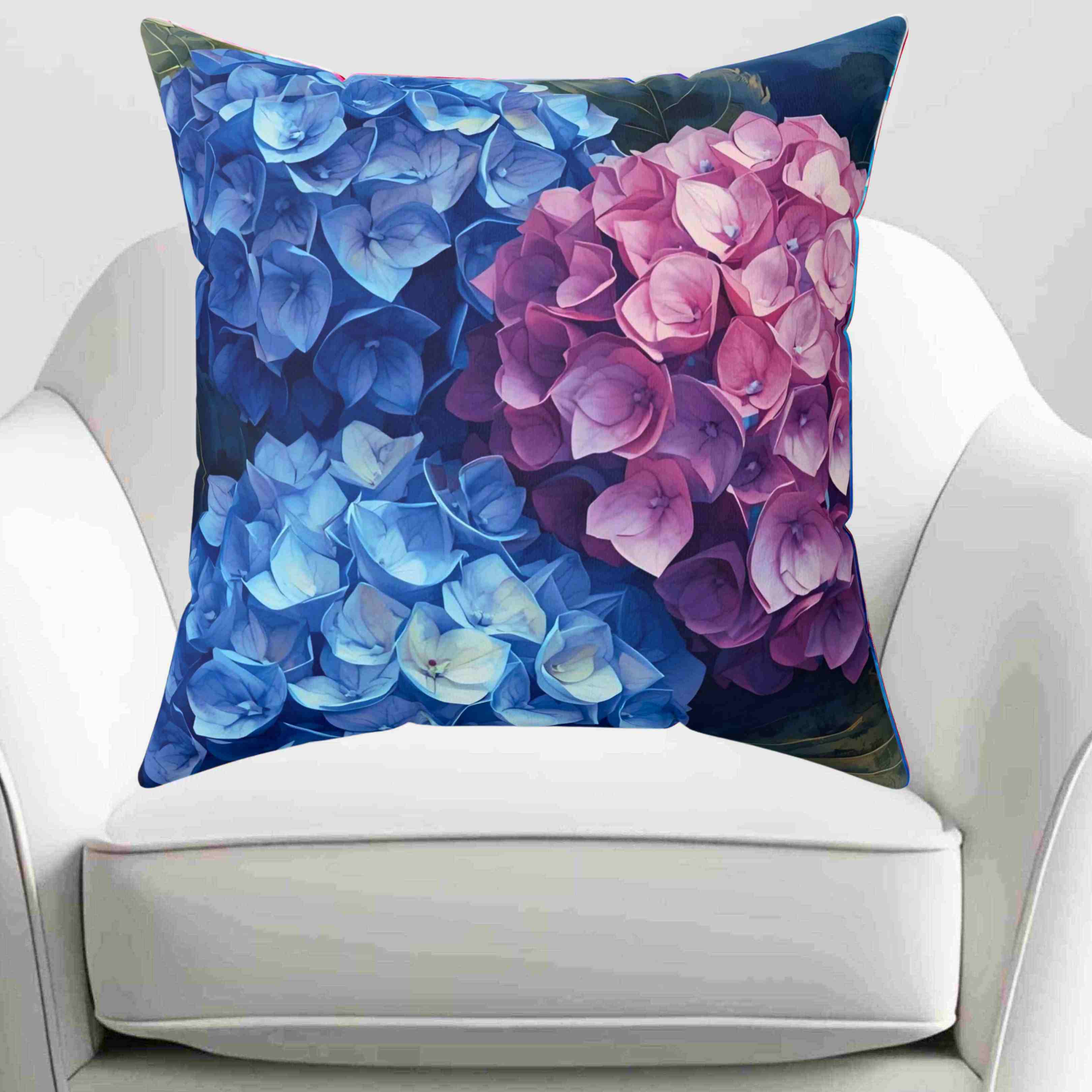 Hydrangea Art | Floral Decorative Pillow | Home Decor, Couch Cushion, Gift for Her, Living Room Accent, Spring Accent product thumbnail image