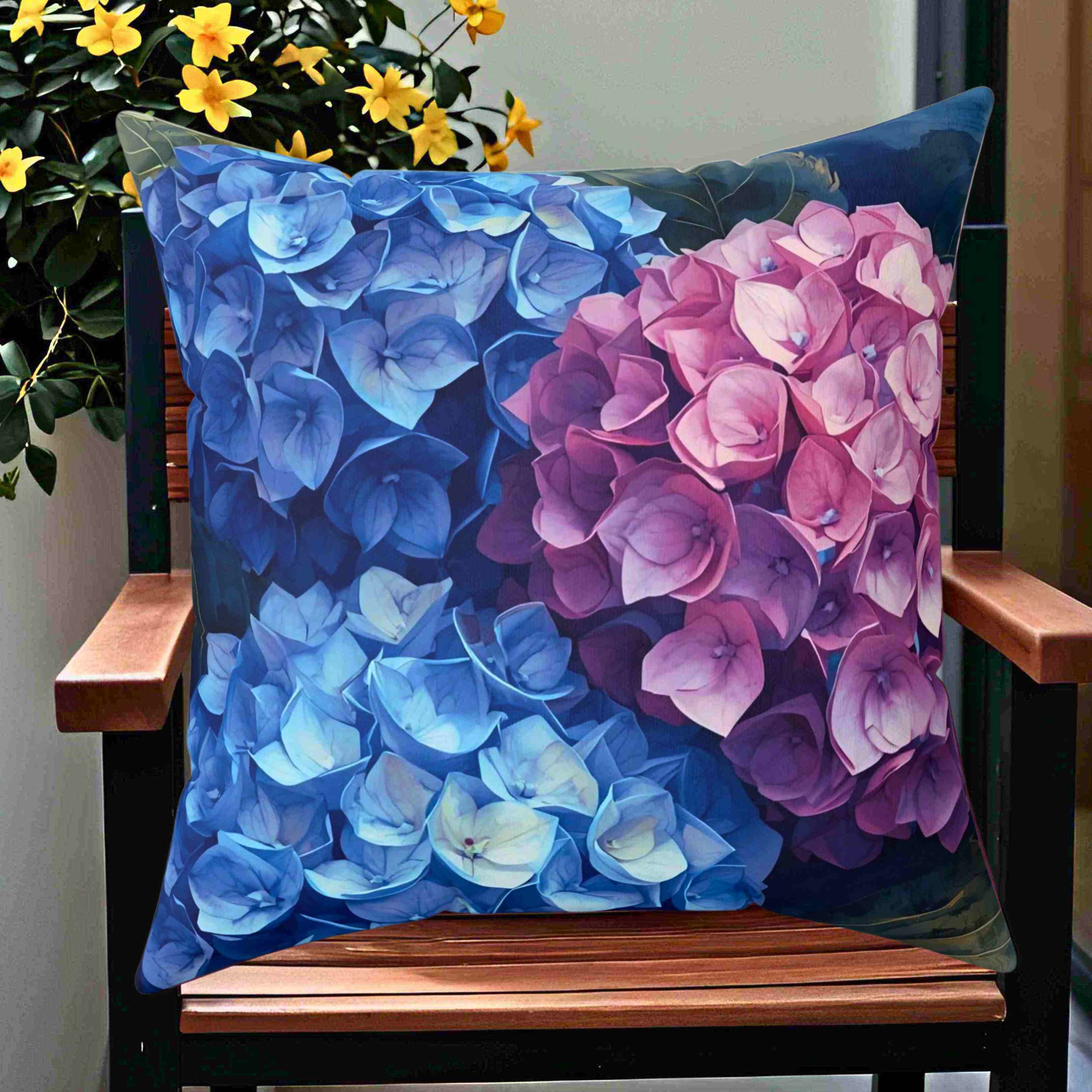 Hydrangea Art | Floral Decorative Pillow | Home Decor, Couch Cushion, Gift for Her, Living Room Accent, Spring Accent product thumbnail image