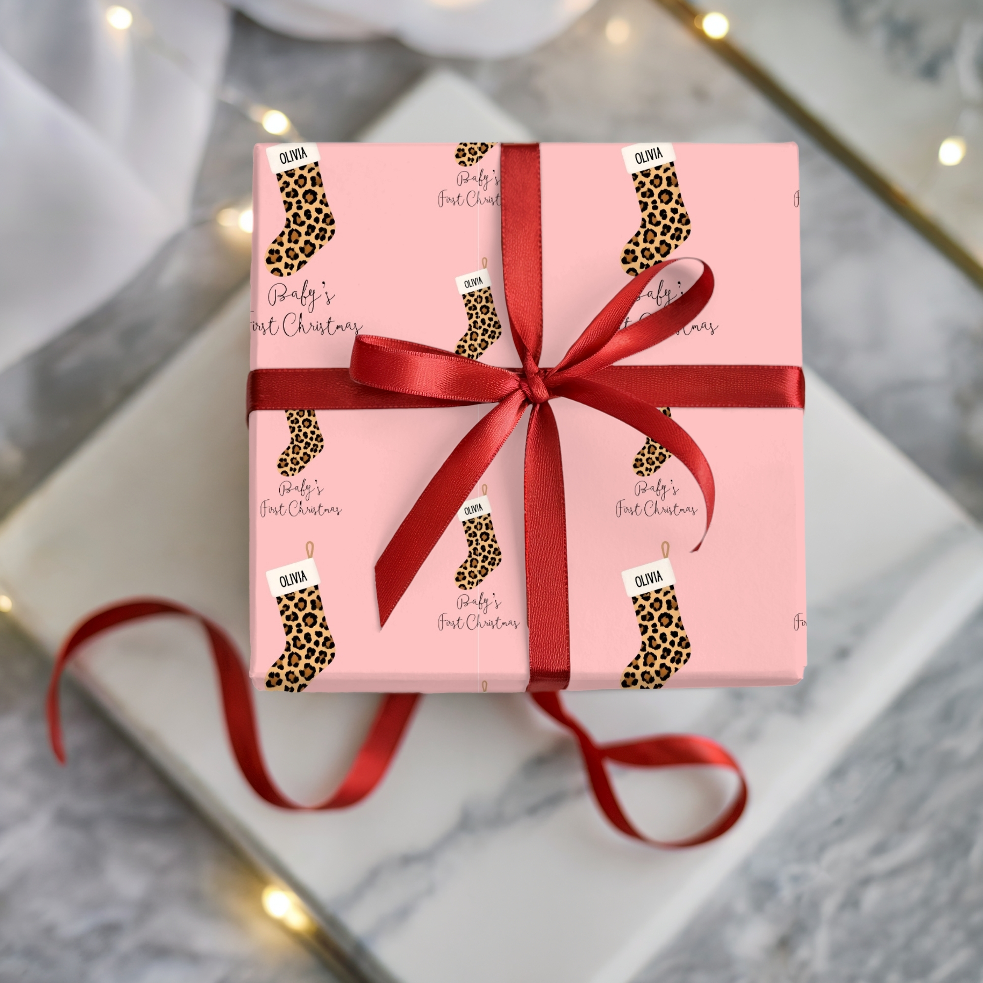 Babys First Christmas Chic Leopard Print Wrapping Paper product thumbnail image Babys First Christmas Chic Leopard Print Wrapping Paper product thumbnail image