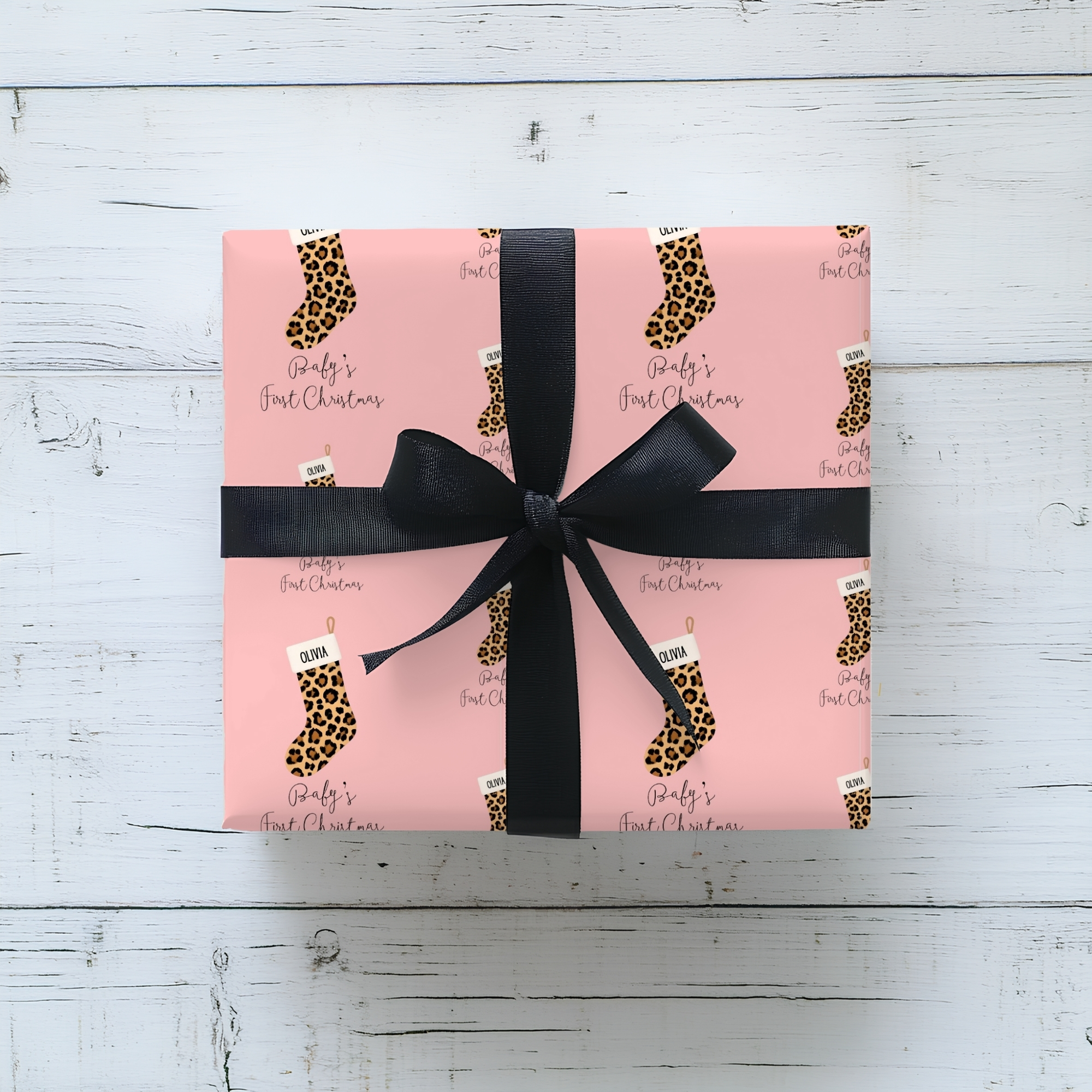 Babys First Christmas Chic Leopard Print Wrapping Paper product thumbnail image Babys First Christmas Chic Leopard Print Wrapping Paper product thumbnail image