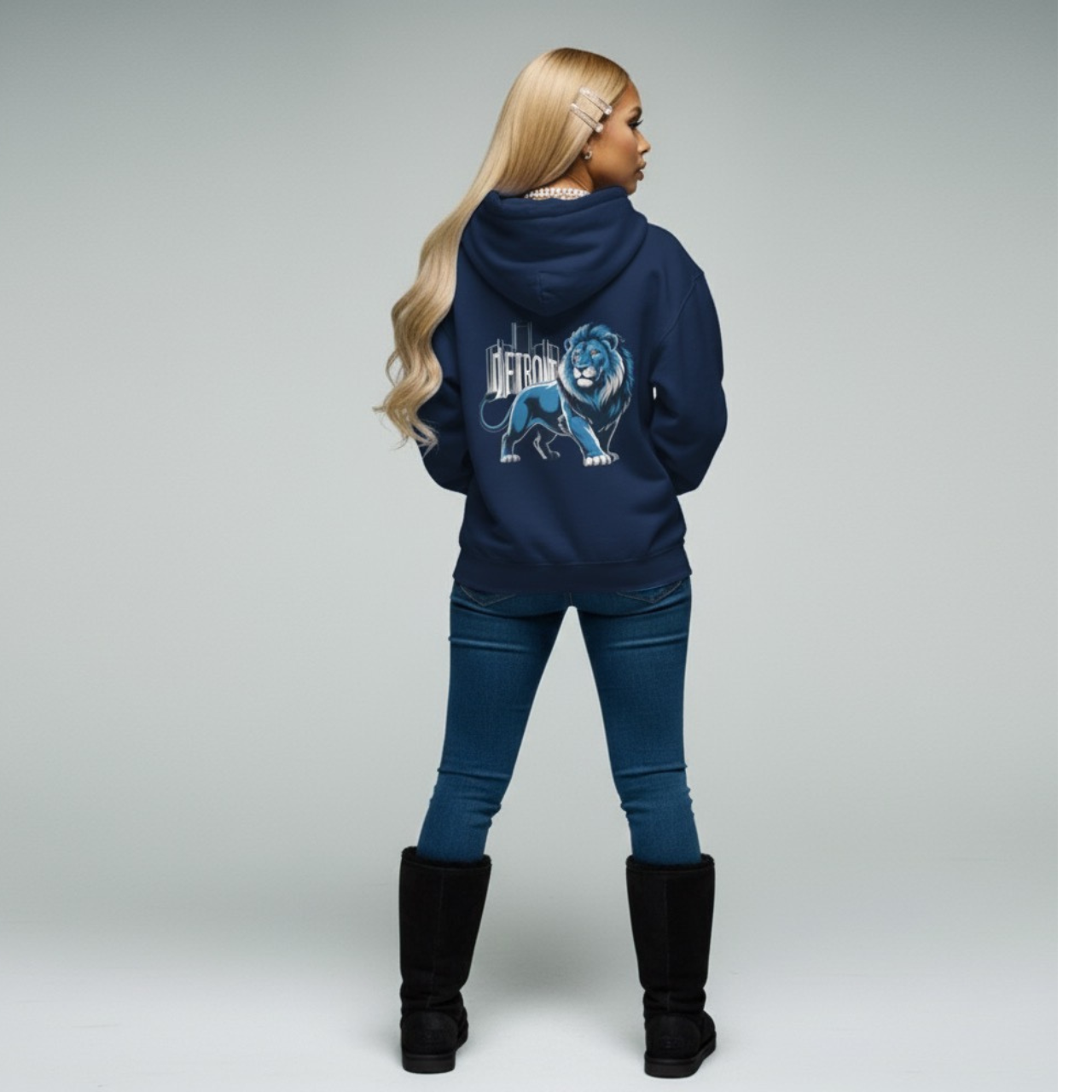 Detroit lion Champion Hoodie unisex product thumbnail image Detroit lion Champion Hoodie unisex product thumbnail image