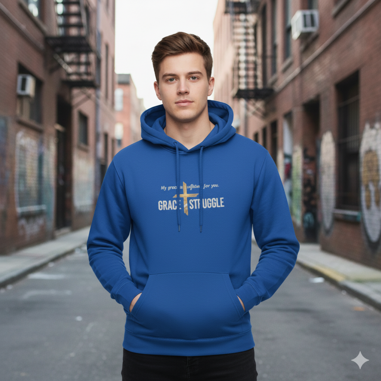 Grace & Struggle Fleece Hoodie for Comfort and Inspiration product thumbnail image Grace & Struggle Fleece Hoodie for Comfort and Inspiration product thumbnail image