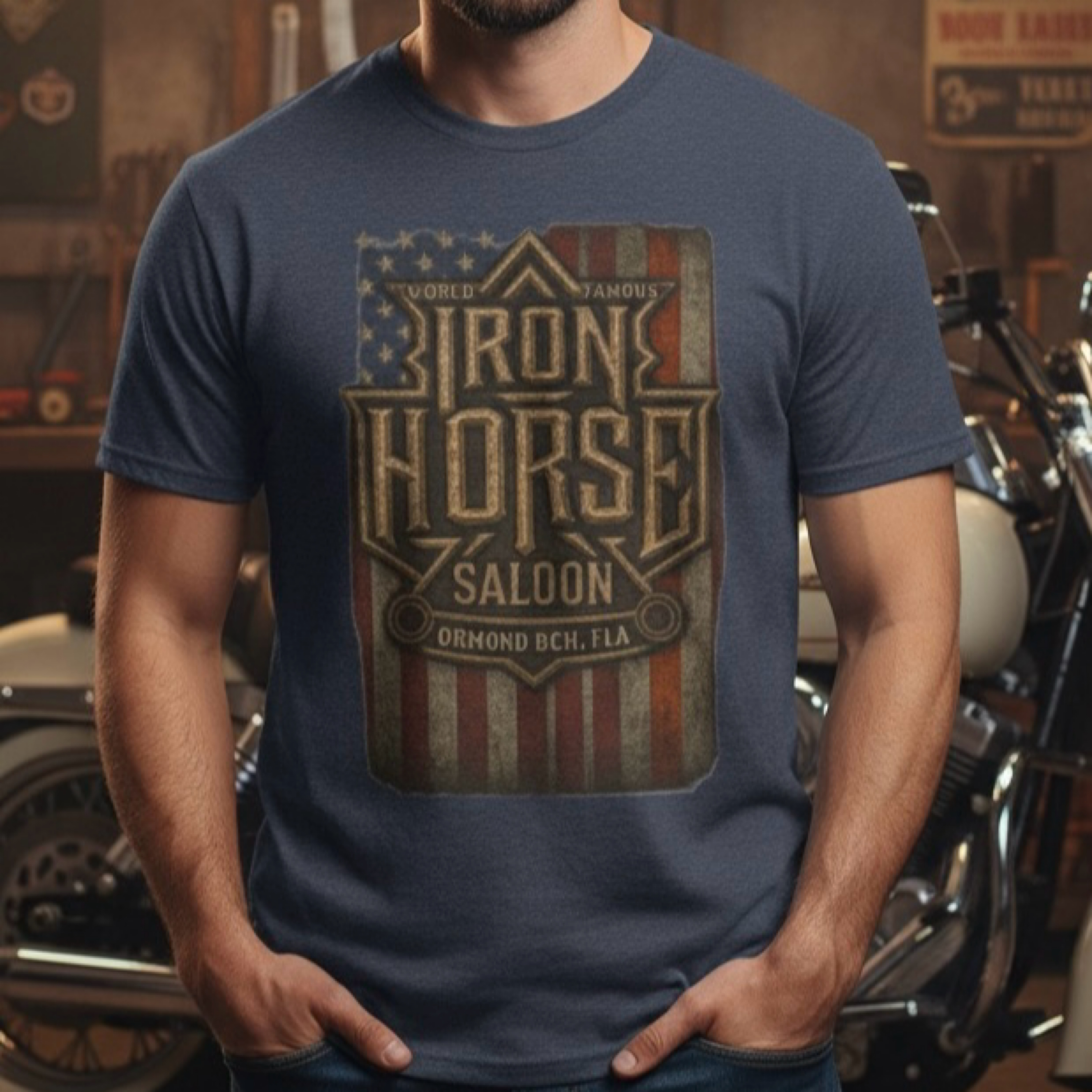 Iron Horse Saloon T-Shirt – Biker Bar Tee, Shirt, Motorcycle Rally Harley Biker Iron Horse Saloon T-Shirt – Biker Bar Tee, Shirt, Motorcycle Rally Harley Biker
