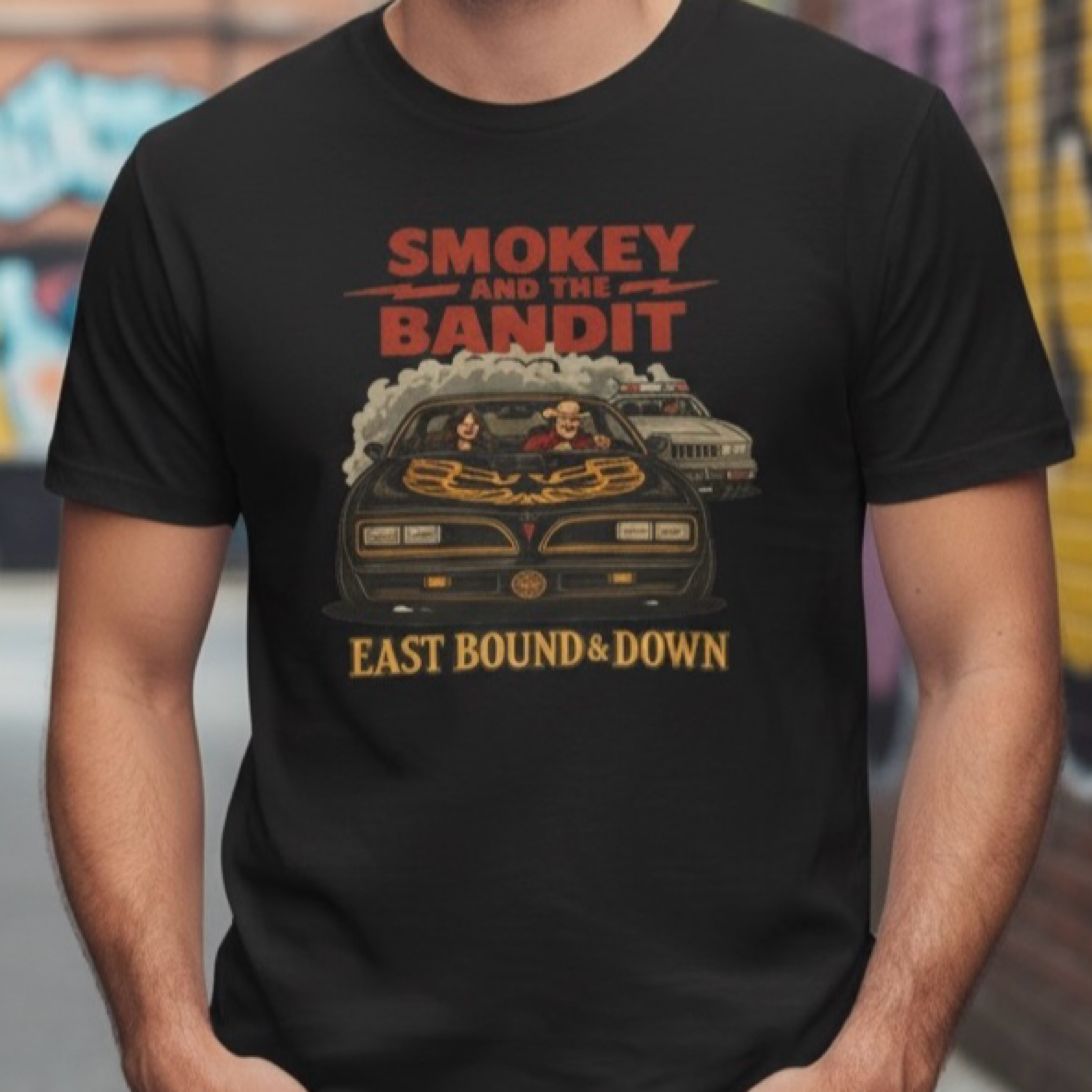 Smokey and the Bandit T-Shirt East Bound &amp; Down Movie Trans am Tee Retro
