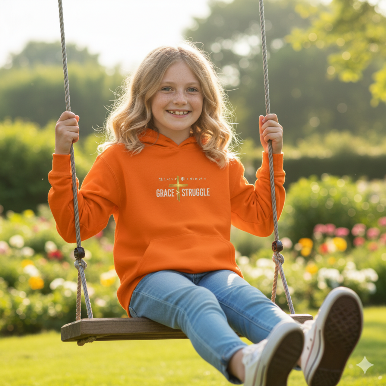 Kids Hoodie - Grace & Struggle Orange Pullover for Young Dreamers product thumbnail image Kids Hoodie - Grace & Struggle Orange Pullover for Young Dreamers product thumbnail image