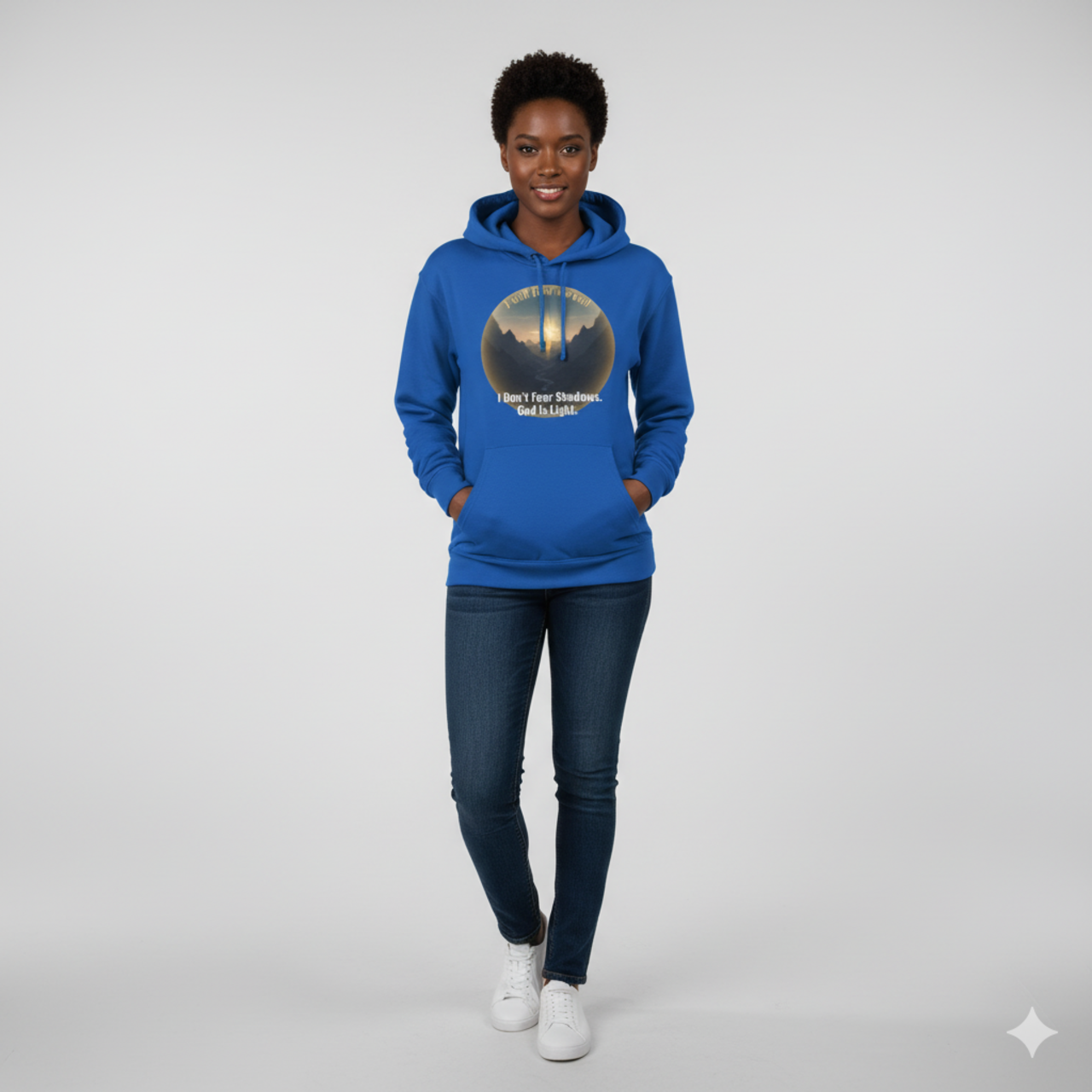 Inspiring Fleece Hoodie with Uplifting Quote product thumbnail image