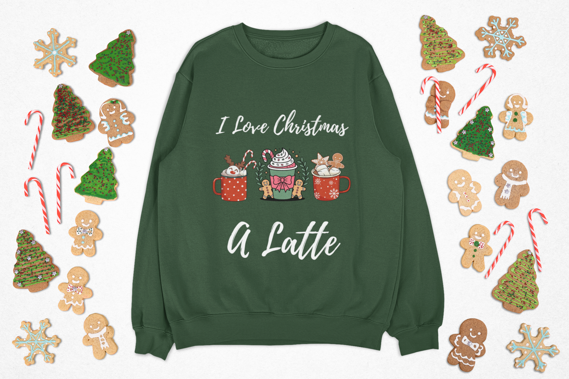 Christmas Coffee Lover Sweatshirt, I Love Christmas A Latte Cozy Winter Apparel product thumbnail image Christmas Coffee Lover Sweatshirt, I Love Christmas A Latte Cozy Winter Apparel product thumbnail image