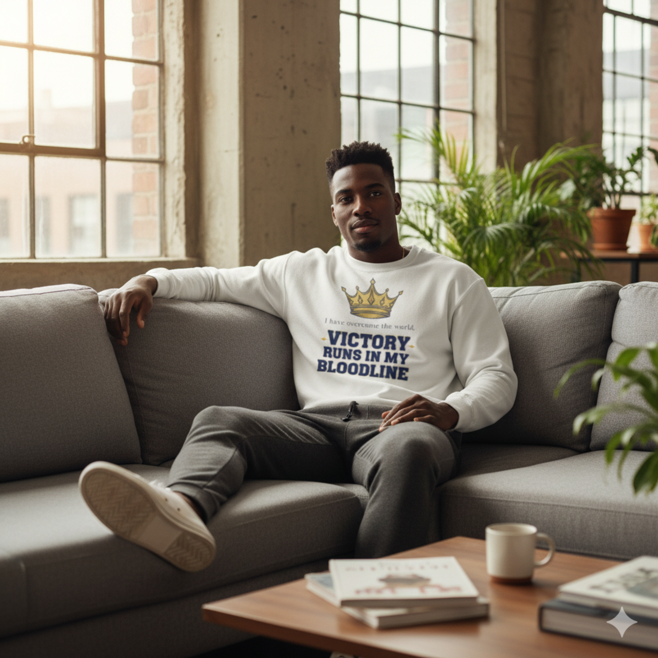 Victory Runs in My Bloodline Crewneck Sweatshirt product thumbnail image Victory Runs in My Bloodline Crewneck Sweatshirt product thumbnail image