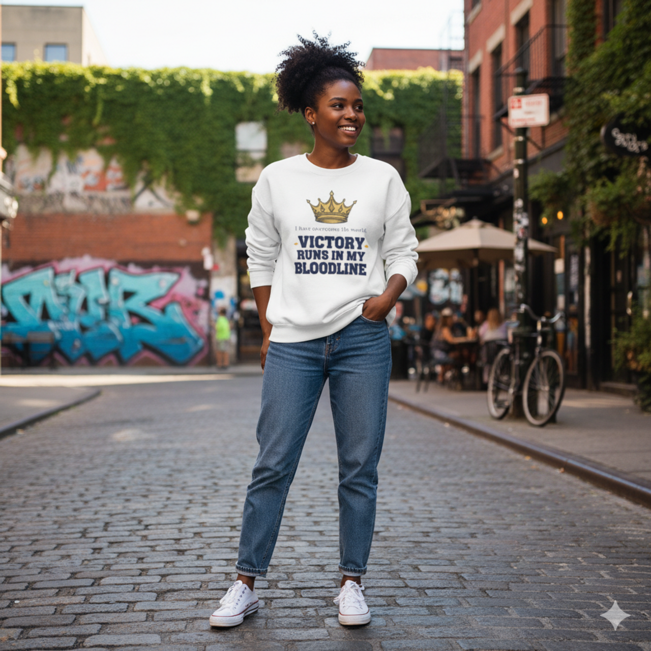 Victory Runs in My Bloodline Crewneck Sweatshirt product thumbnail image Victory Runs in My Bloodline Crewneck Sweatshirt product thumbnail image