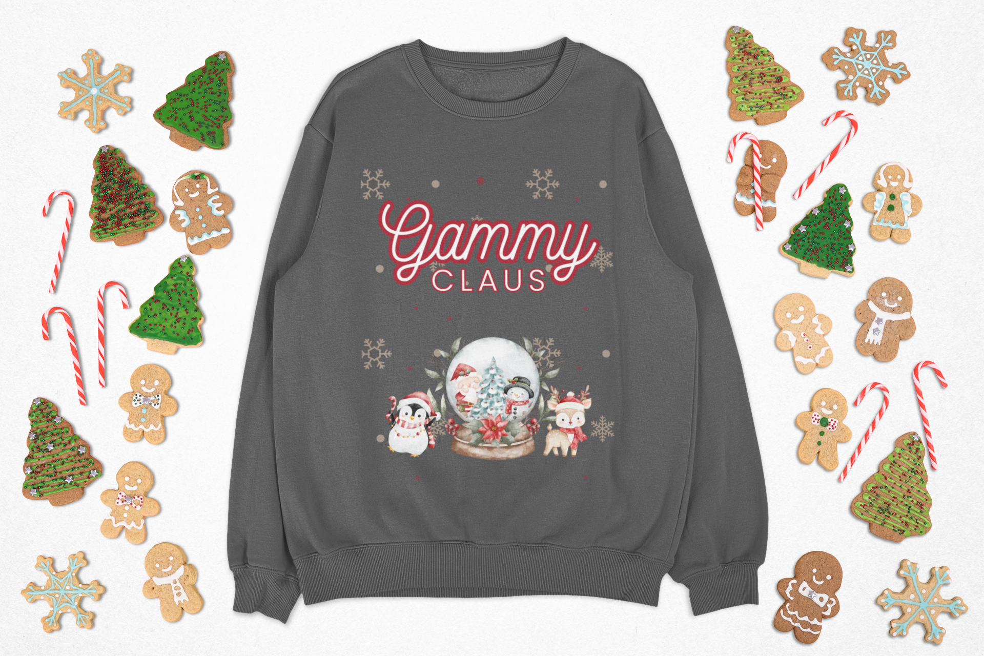 Gammy Claus Christmas Sweatshirt, Cozy Holiday Gift for Grandma product thumbnail image Gammy Claus Christmas Sweatshirt, Cozy Holiday Gift for Grandma product thumbnail image