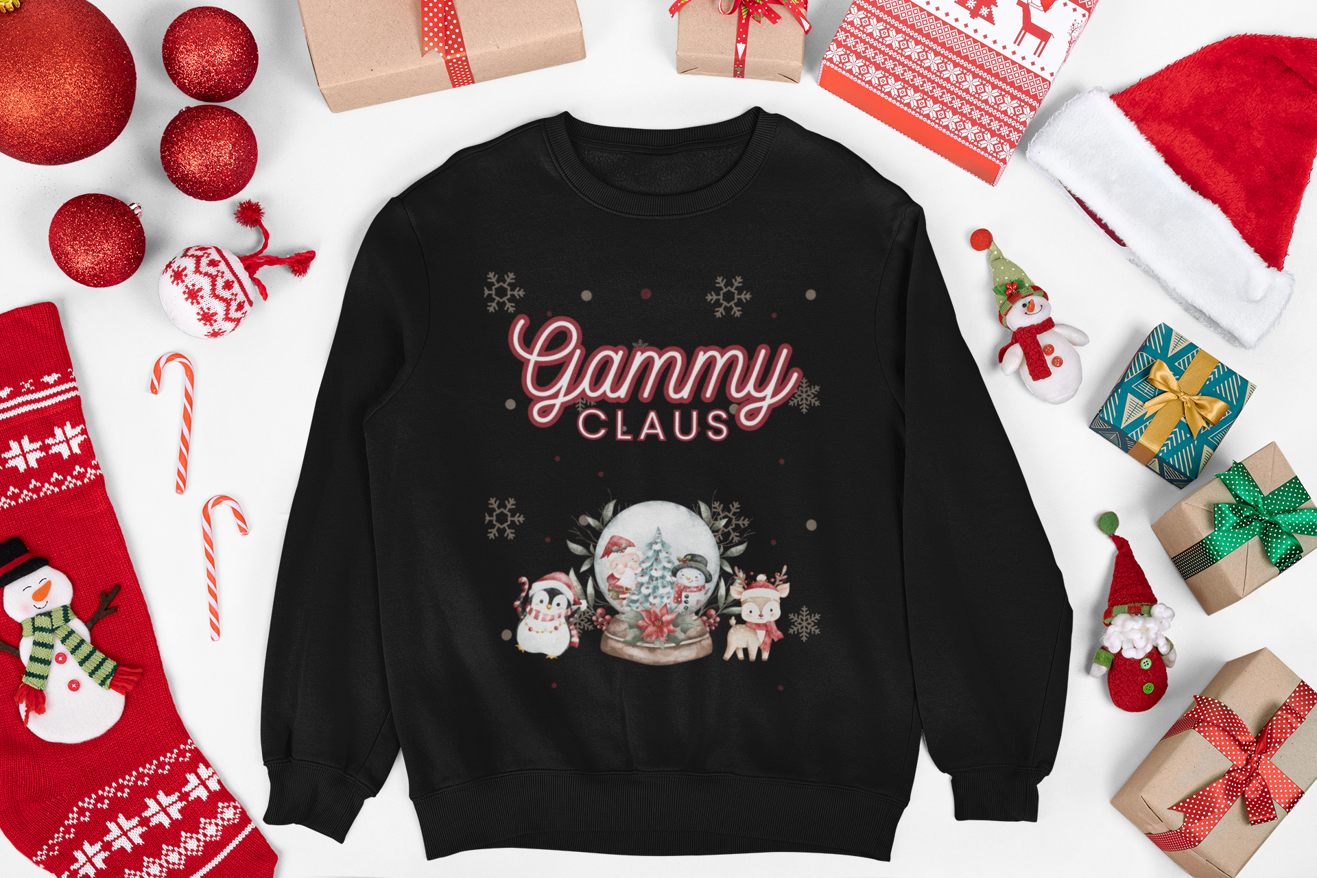 Gammy Claus Christmas Sweatshirt, Cozy Holiday Gift for Grandma Gammy Claus Christmas Sweatshirt, Cozy Holiday Gift for Grandma