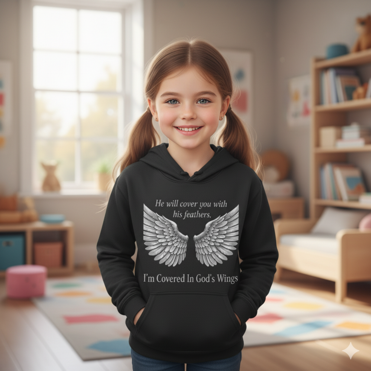 Angel Wings Inspirational Kids Sweatshirt product thumbnail image Angel Wings Inspirational Kids Sweatshirt product thumbnail image
