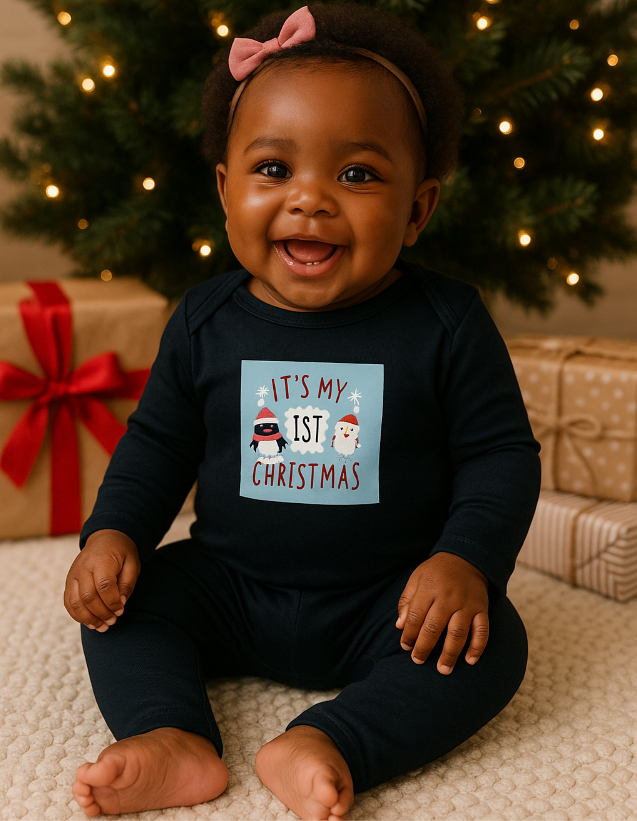 Christmas Infant Bodysuit - "It's My First Christmas" product thumbnail image Christmas Infant Bodysuit - "It's My First Christmas" product thumbnail image