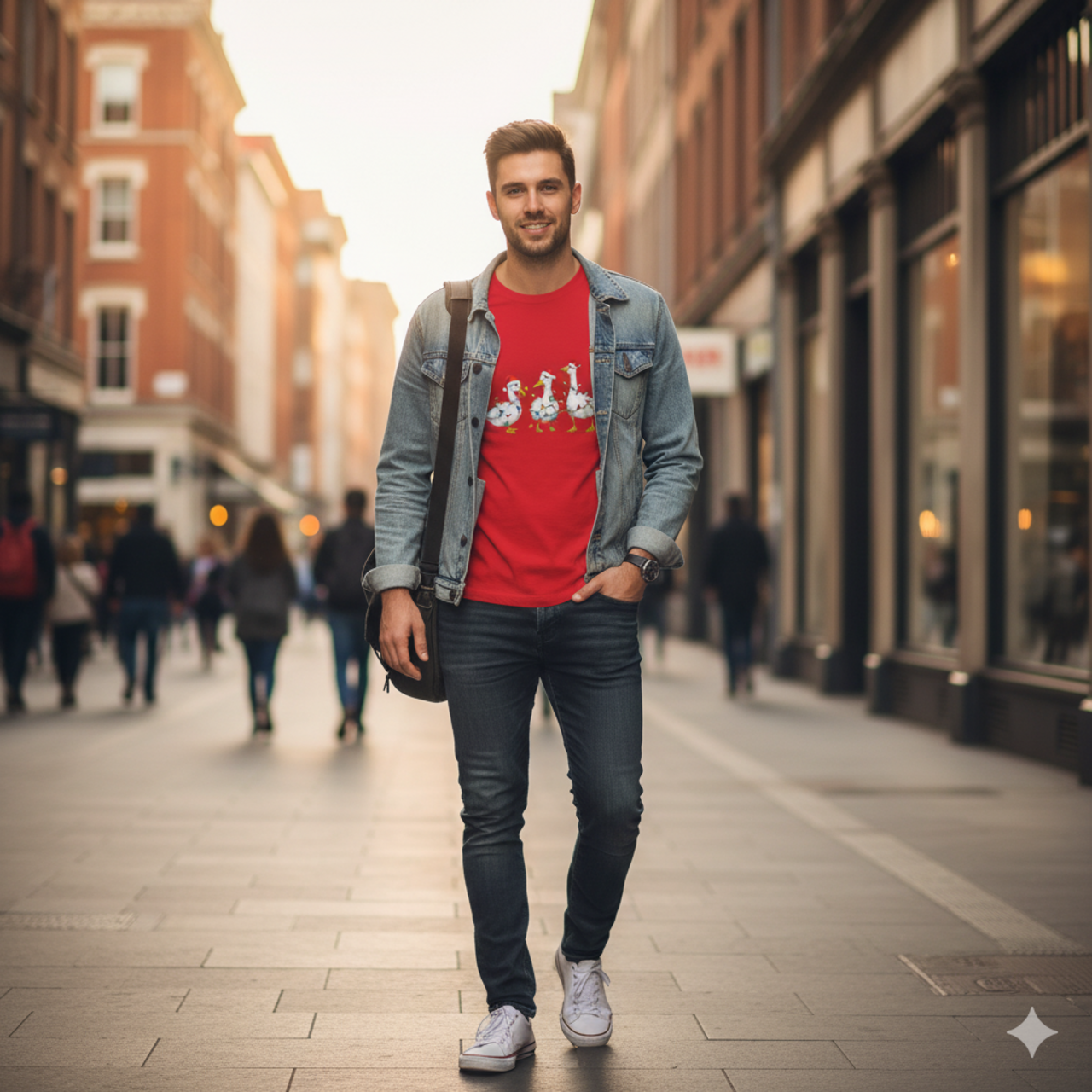 Holiday Duck Lights Tee - Unisex Short Sleeve Shirt for Festive Celebrations product thumbnail image Holiday Duck Lights Tee - Unisex Short Sleeve Shirt for Festive Celebrations product thumbnail image