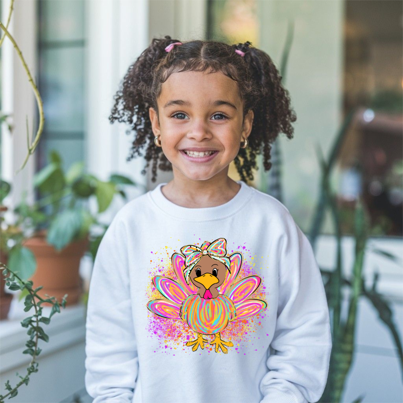 Turkey Coquette Thanksgiving Youth Sweatshirt Turkey Coquette Thanksgiving Youth Sweatshirt