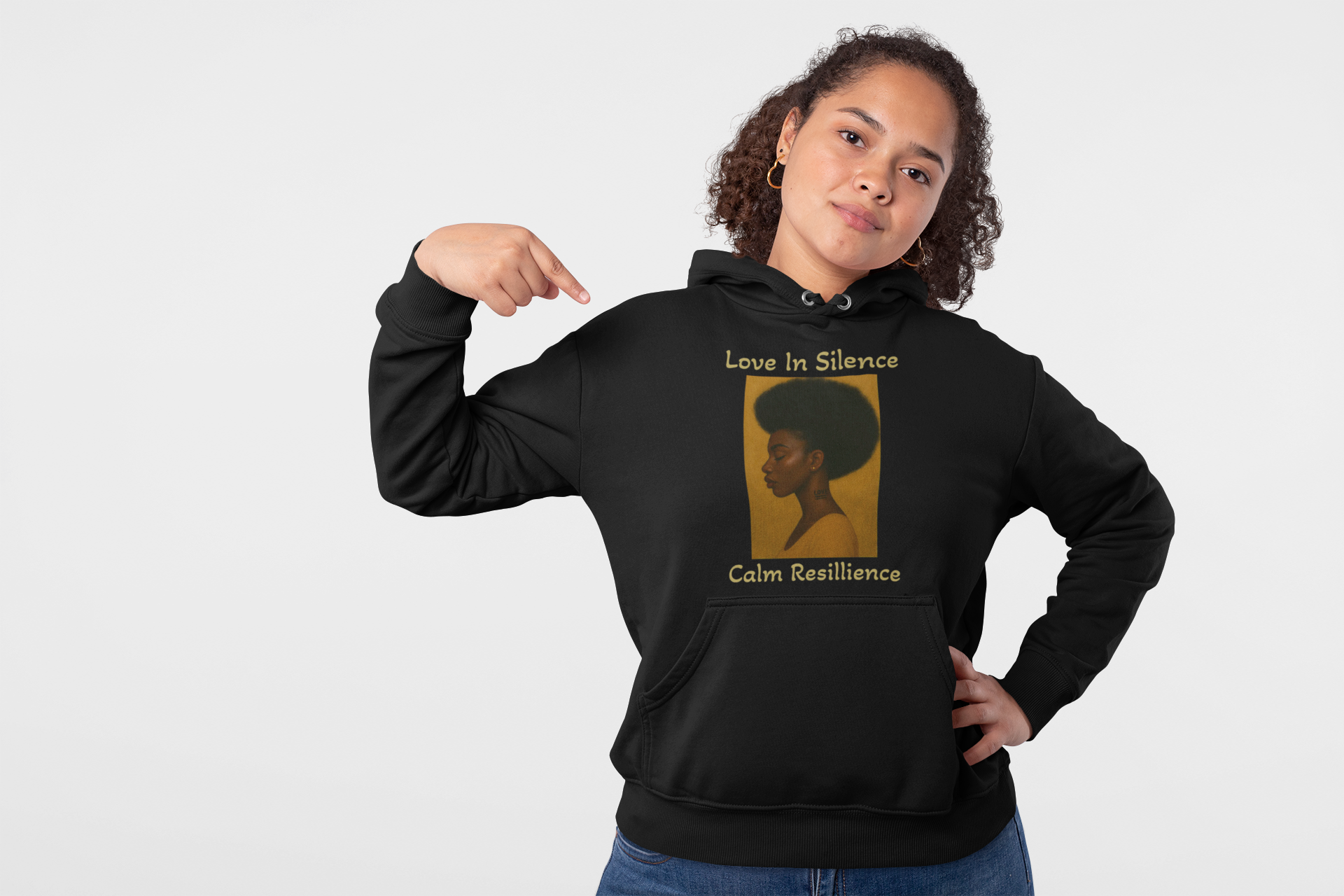 Unisex “Love In Silence – Calm Resilience” Crewneck Sweatshirt | Afro Art Design by Mr. Bee Melodies | Brooklyn 2 Ohio Apparel product thumbnail image Unisex “Love In Silence – Calm Resilience” Crewneck Sweatshirt | Afro Art Design by Mr. Bee Melodies | Brooklyn 2 Ohio Apparel product thumbnail image