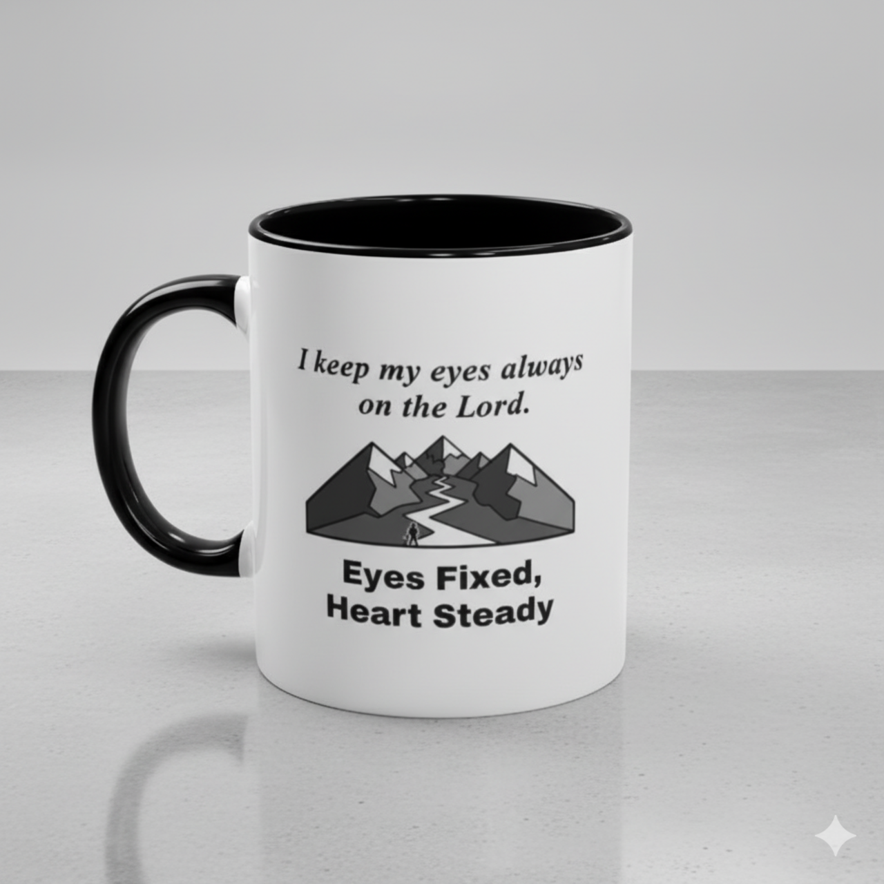 Inspirational Coffee Mug - Eyes Fixed, Heart Steady product thumbnail image Inspirational Coffee Mug - Eyes Fixed, Heart Steady product thumbnail image