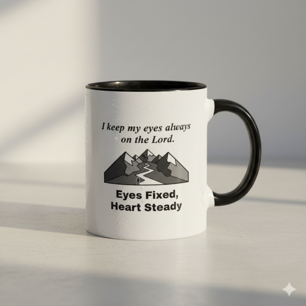 Inspirational Coffee Mug - Eyes Fixed, Heart Steady product thumbnail image Inspirational Coffee Mug - Eyes Fixed, Heart Steady product thumbnail image