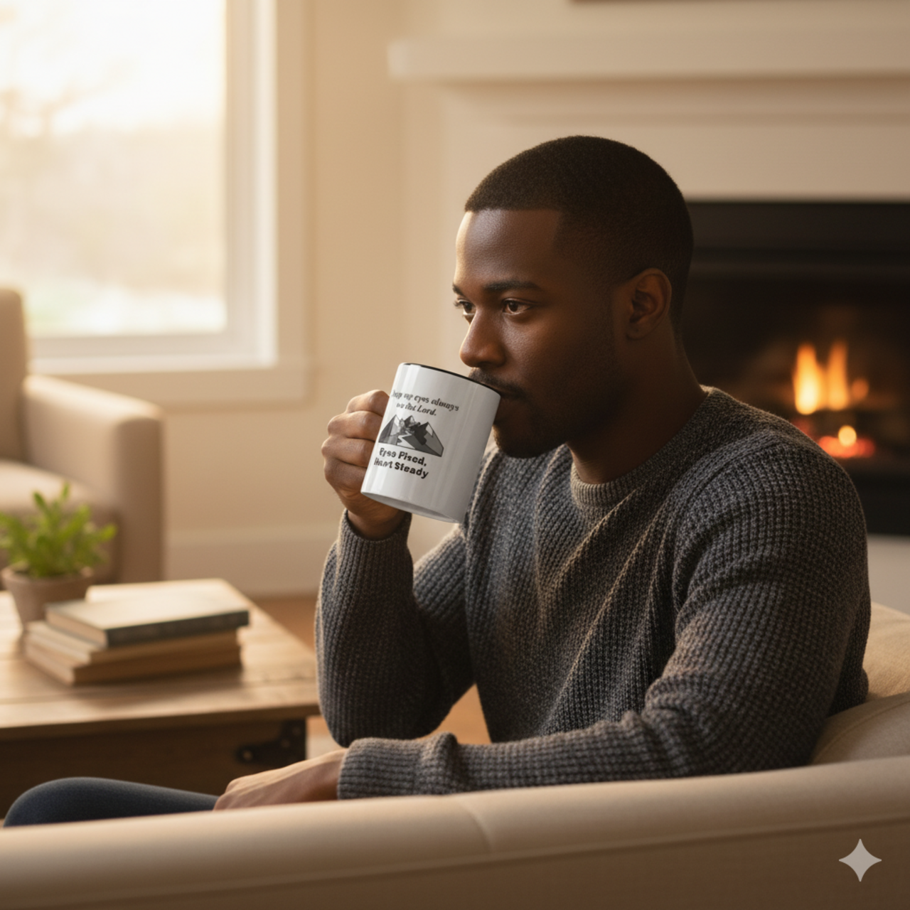 Inspirational Coffee Mug - Eyes Fixed, Heart Steady product thumbnail image Inspirational Coffee Mug - Eyes Fixed, Heart Steady product thumbnail image