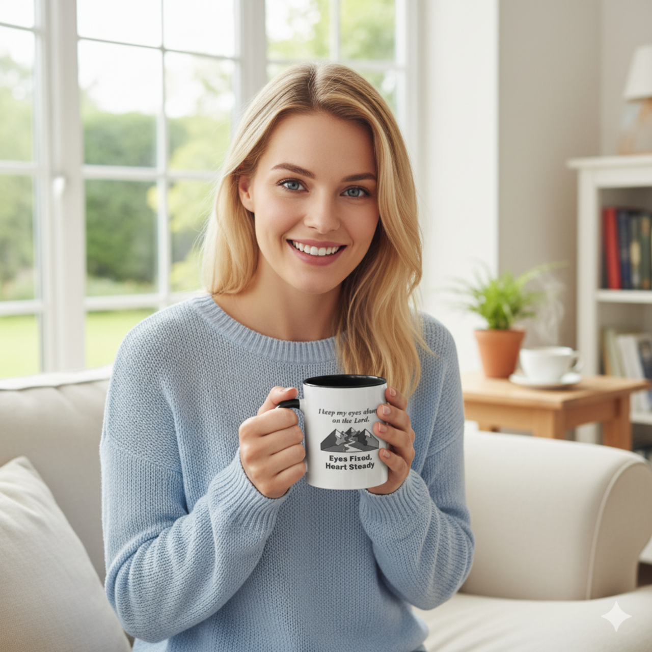 Inspirational Coffee Mug - Eyes Fixed, Heart Steady product thumbnail image Inspirational Coffee Mug - Eyes Fixed, Heart Steady product thumbnail image