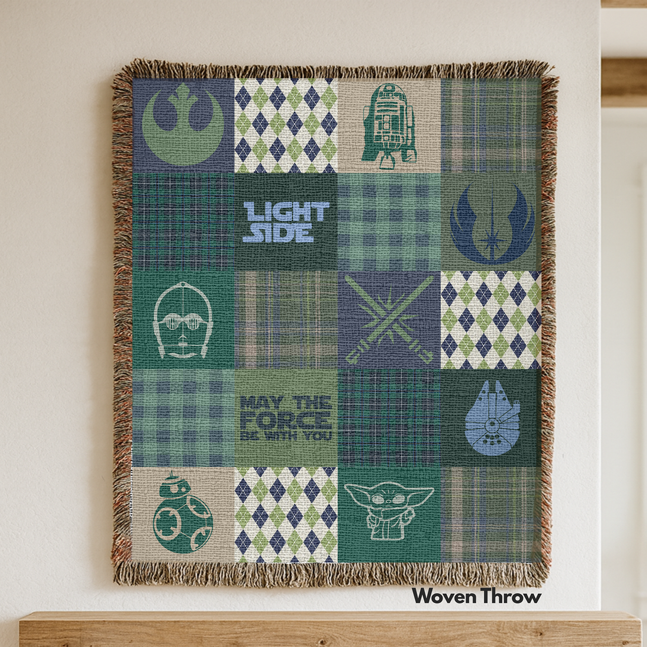 Light Side: Star Wars Inspired Woven Throw Blanket Light Side: Star Wars Inspired Woven Throw Blanket