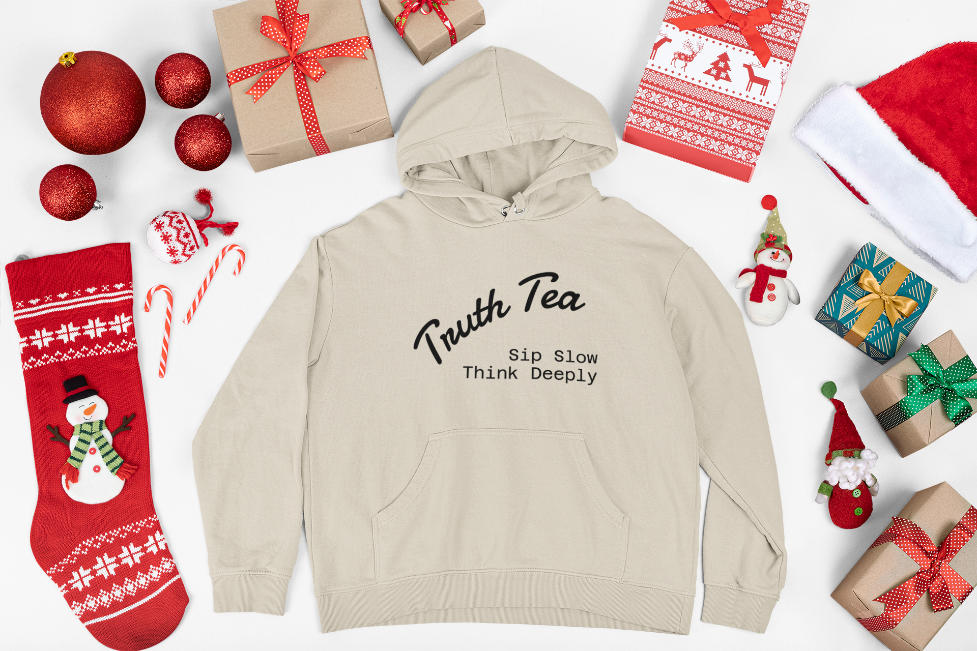 Unisex “Truth Tea – Sip Slow, Think Deeply” Gildan Heavy Blend™ Hoodie | Soft Cotton-Poly Comfort | Brooklyn 2 Ohio Apparel product thumbnail image