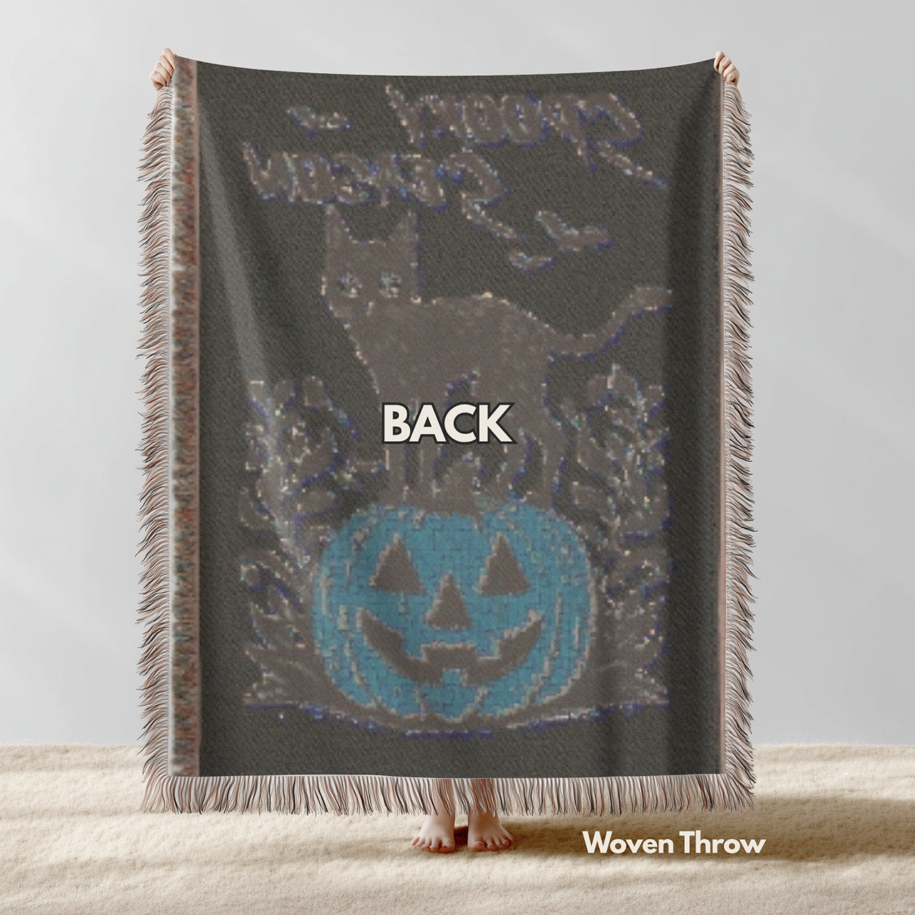 Vintage Spooky Season: Halloween Woven Throw Blanket product thumbnail image Vintage Spooky Season: Halloween Woven Throw Blanket product thumbnail image