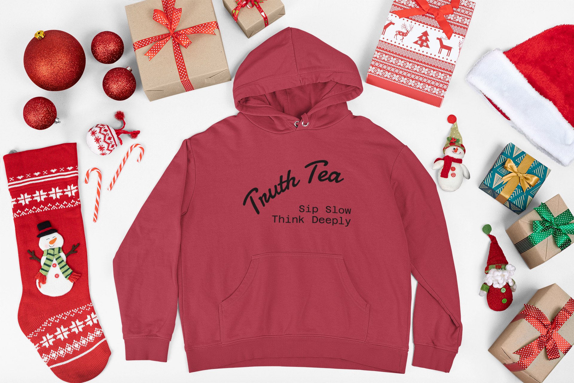 Unisex “Truth Tea – Sip Slow, Think Deeply” Gildan Heavy Blend™ Hoodie | Soft Cotton-Poly Comfort | Brooklyn 2 Ohio Apparel product thumbnail image