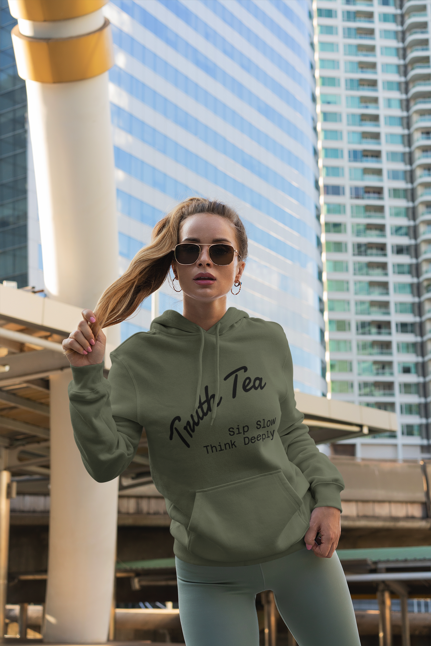 Unisex “Truth Tea – Sip Slow, Think Deeply” Gildan Heavy Blend™ Hoodie | Soft Cotton-Poly Comfort | Brooklyn 2 Ohio Apparel product thumbnail image