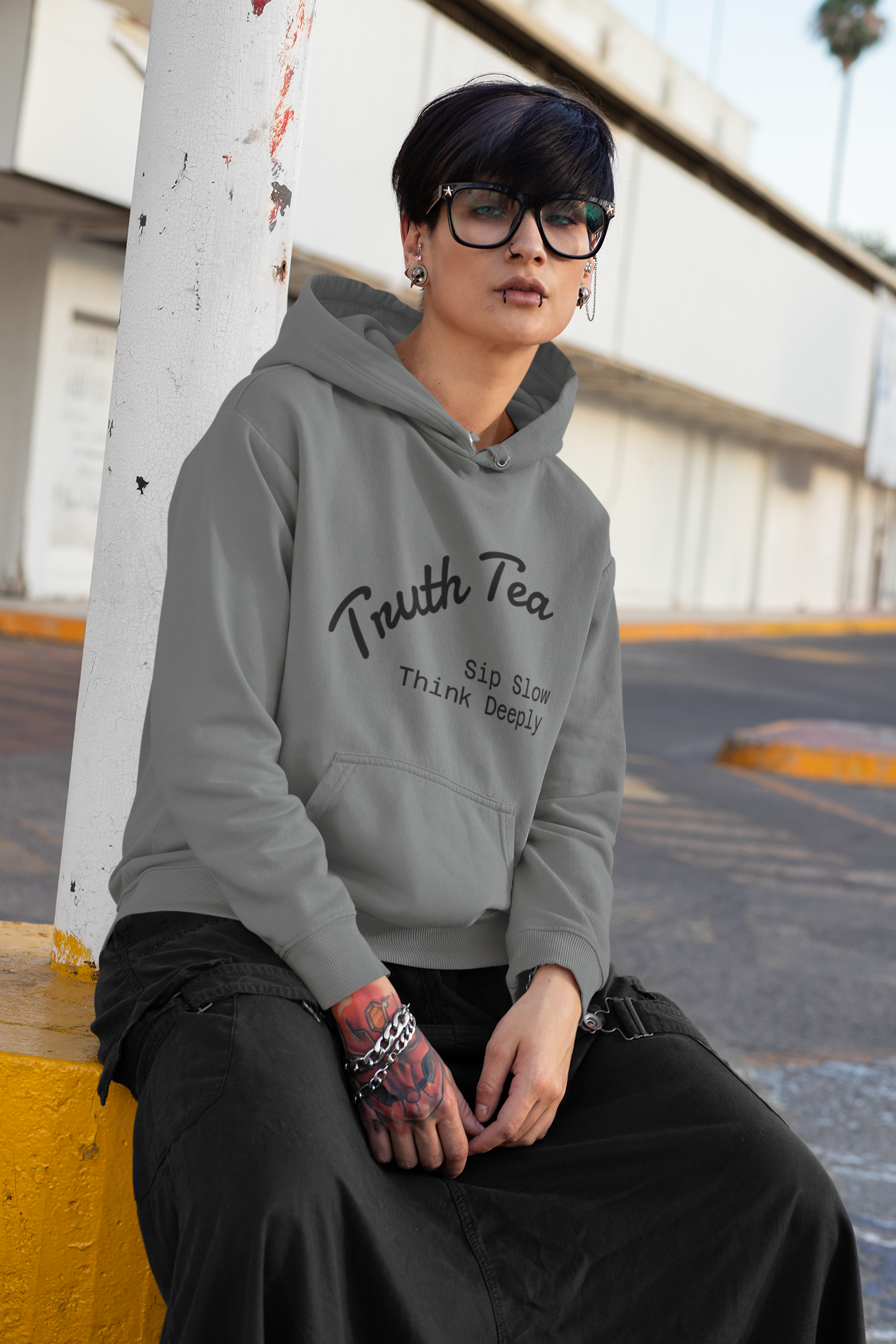 Unisex “Truth Tea – Sip Slow, Think Deeply” Gildan Heavy Blend™ Hoodie | Soft Cotton-Poly Comfort | Brooklyn 2 Ohio Apparel product thumbnail image Unisex “Truth Tea – Sip Slow, Think Deeply” Gildan Heavy Blend™ Hoodie | Soft Cotton-Poly Comfort | Brooklyn 2 Ohio Apparel product thumbnail image