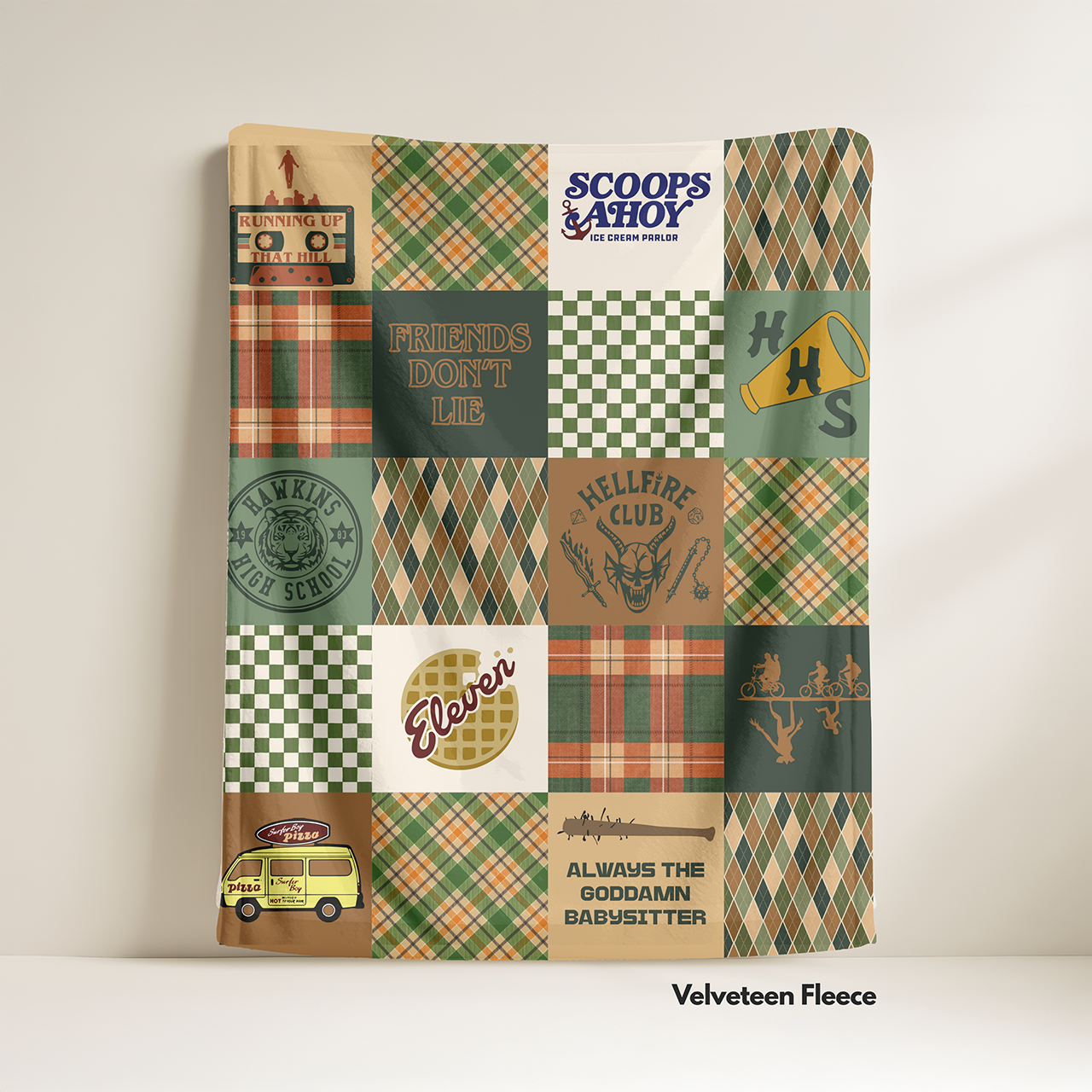 Hawkins: Stranger Things Inspire Fleece Throw Blanket Hawkins: Stranger Things Inspire Fleece Throw Blanket