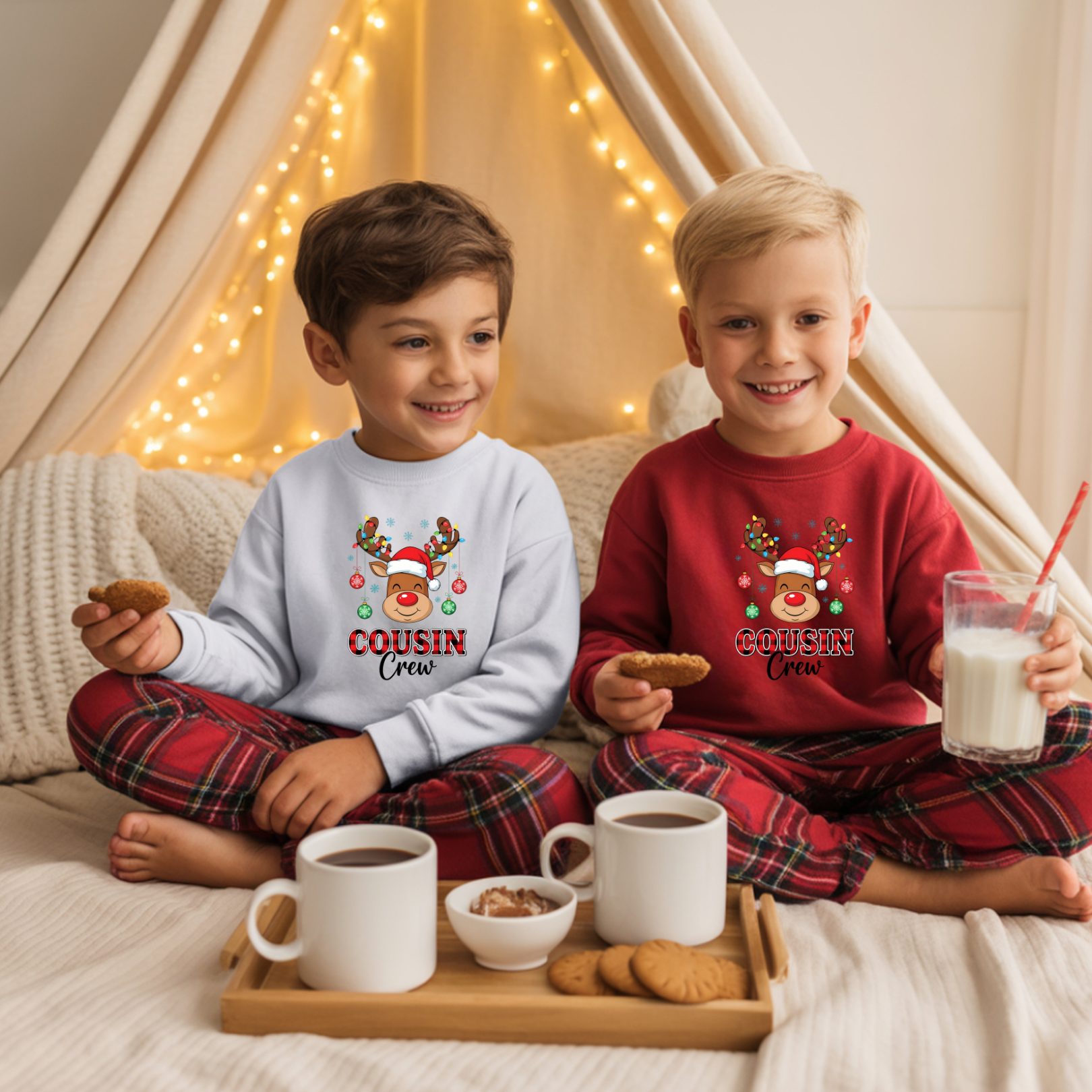 Youth Reindeer Crewneck Sweatshirt - Cousin Crew Design