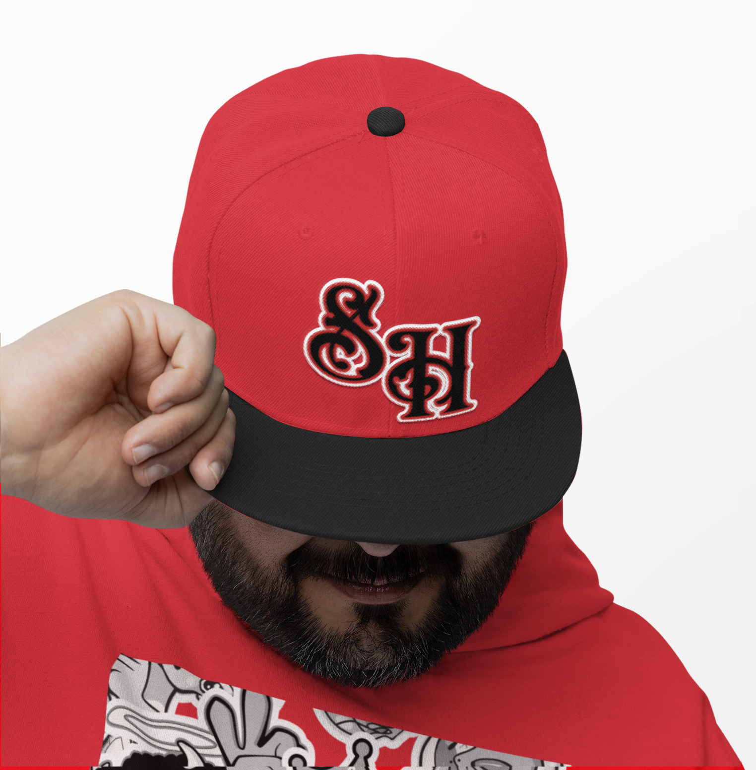 SH Logo Embroidered Snapback Cap, Streetwear Streetwear product thumbnail image SH Logo Embroidered Snapback Cap, Streetwear Streetwear product thumbnail image