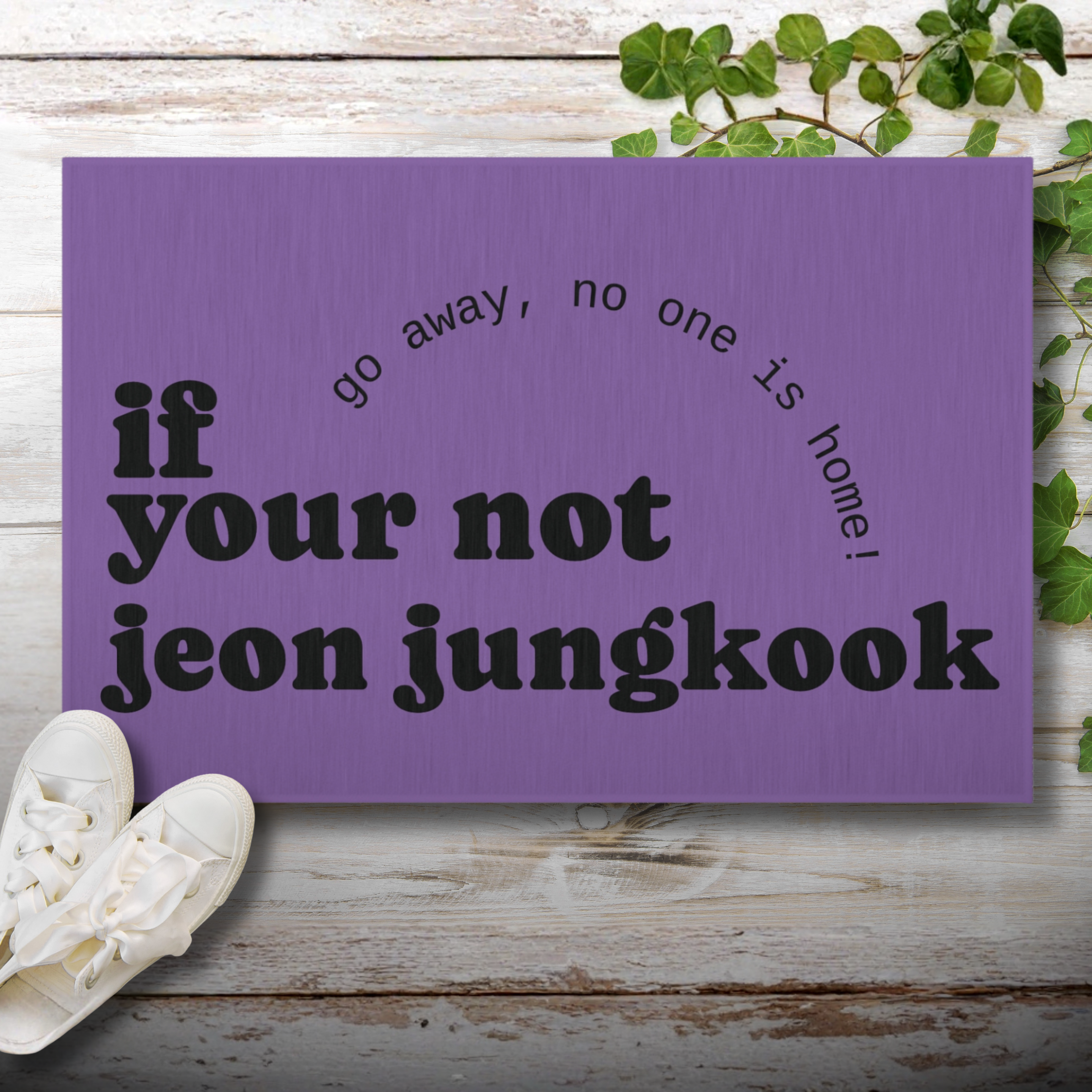 If You’re Not Jeon Jungkook Doormat – BTS ARMY Purple Welcome Mat, Funny K-Pop Front Door Rug, Bangtan Sonyeondan Fan Gift product thumbnail image If You’re Not Jeon Jungkook Doormat – BTS ARMY Purple Welcome Mat, Funny K-Pop Front Door Rug, Bangtan Sonyeondan Fan Gift product thumbnail image