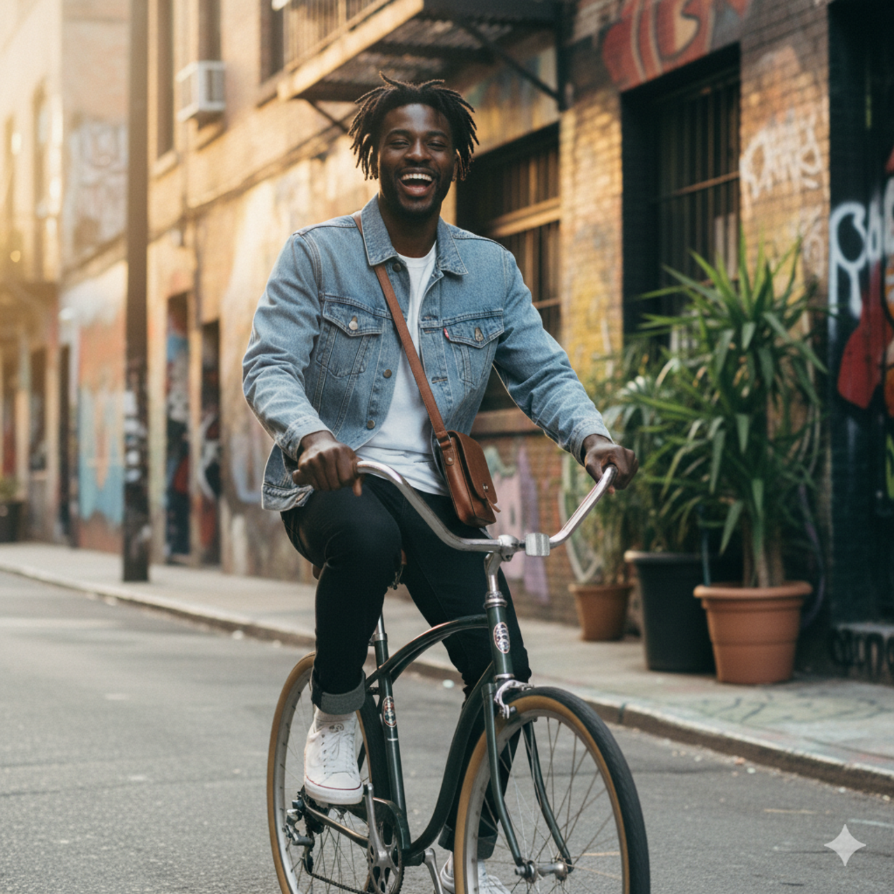 Men's Denim Jacket - 'I Am My Own Boss' Statement product thumbnail image Men's Denim Jacket - 'I Am My Own Boss' Statement product thumbnail image