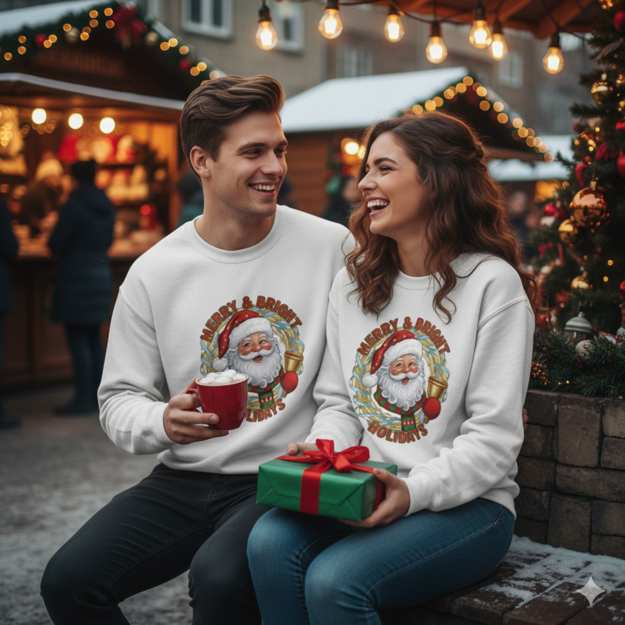 Merry & Bright Holidays Crewneck Sweatshirt product thumbnail image Merry & Bright Holidays Crewneck Sweatshirt product thumbnail image