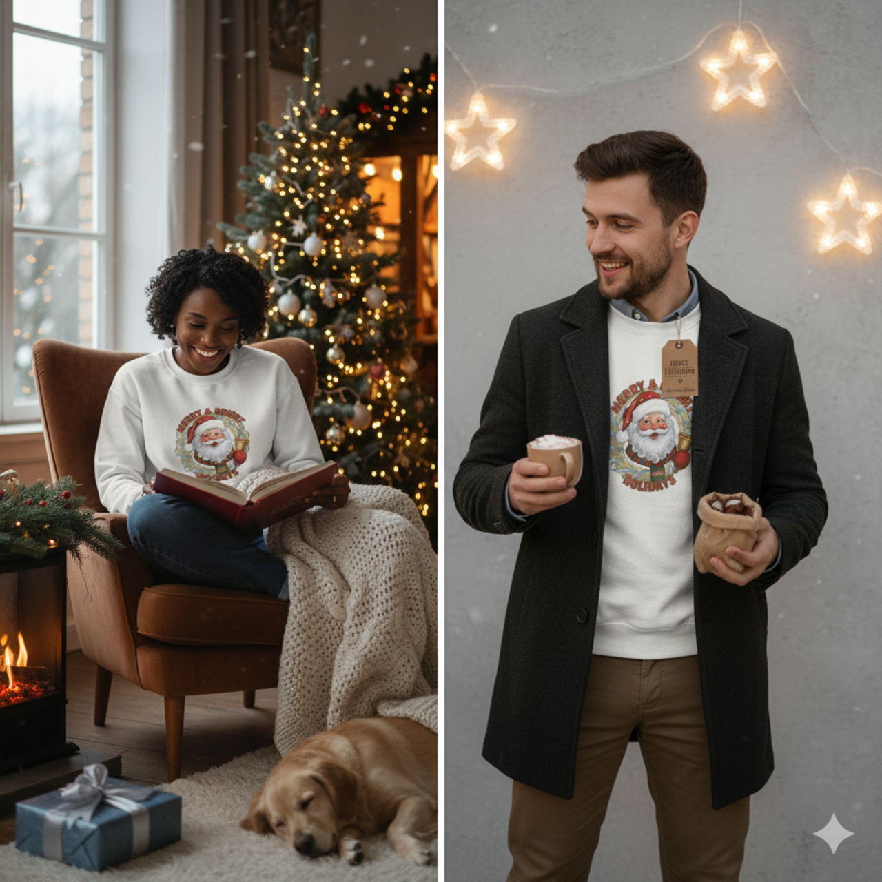 Merry & Bright Holidays Crewneck Sweatshirt product thumbnail image Merry & Bright Holidays Crewneck Sweatshirt product thumbnail image