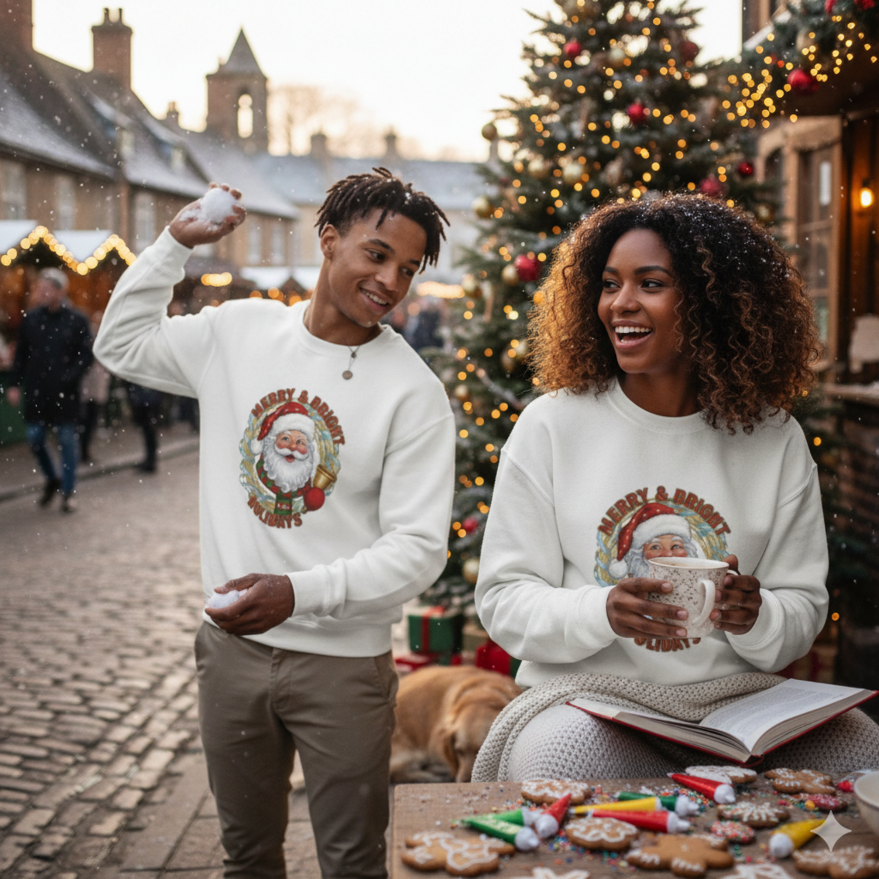 Merry & Bright Holidays Crewneck Sweatshirt product thumbnail image Merry & Bright Holidays Crewneck Sweatshirt product thumbnail image