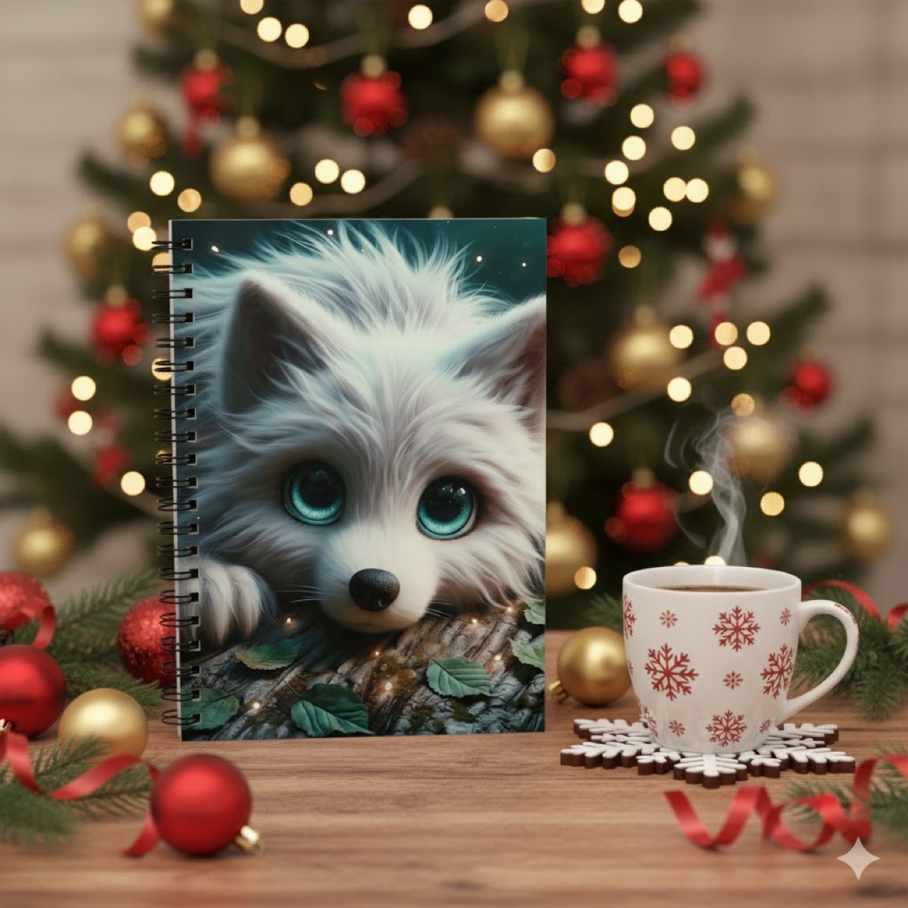 Whimsical Wolf Spiral Notebook Whimsical Wolf Spiral Notebook