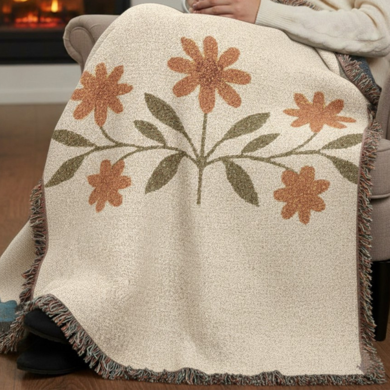 Magnolia Meadow - Woven Double-Sided Blanket Magnolia Meadow - Woven Double-Sided Blanket