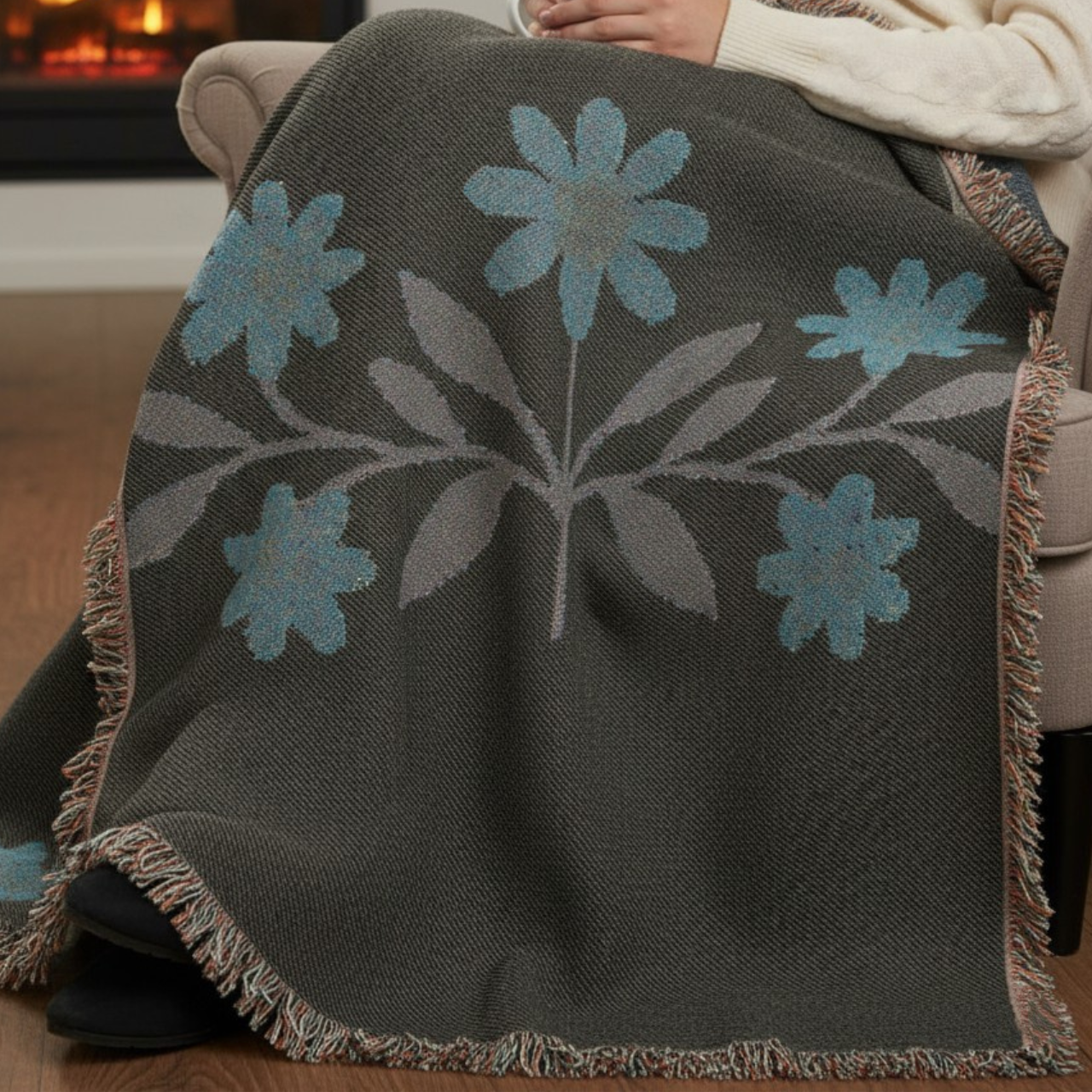 Magnolia Meadow - Woven Double-Sided Blanket product thumbnail image Magnolia Meadow - Woven Double-Sided Blanket product thumbnail image