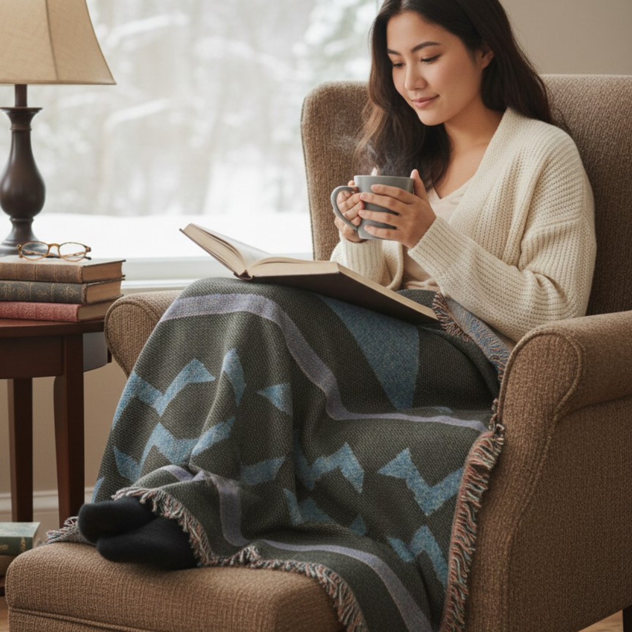 Alpine Hearth - Woven Double-Sided Blanket product thumbnail image Alpine Hearth - Woven Double-Sided Blanket product thumbnail image