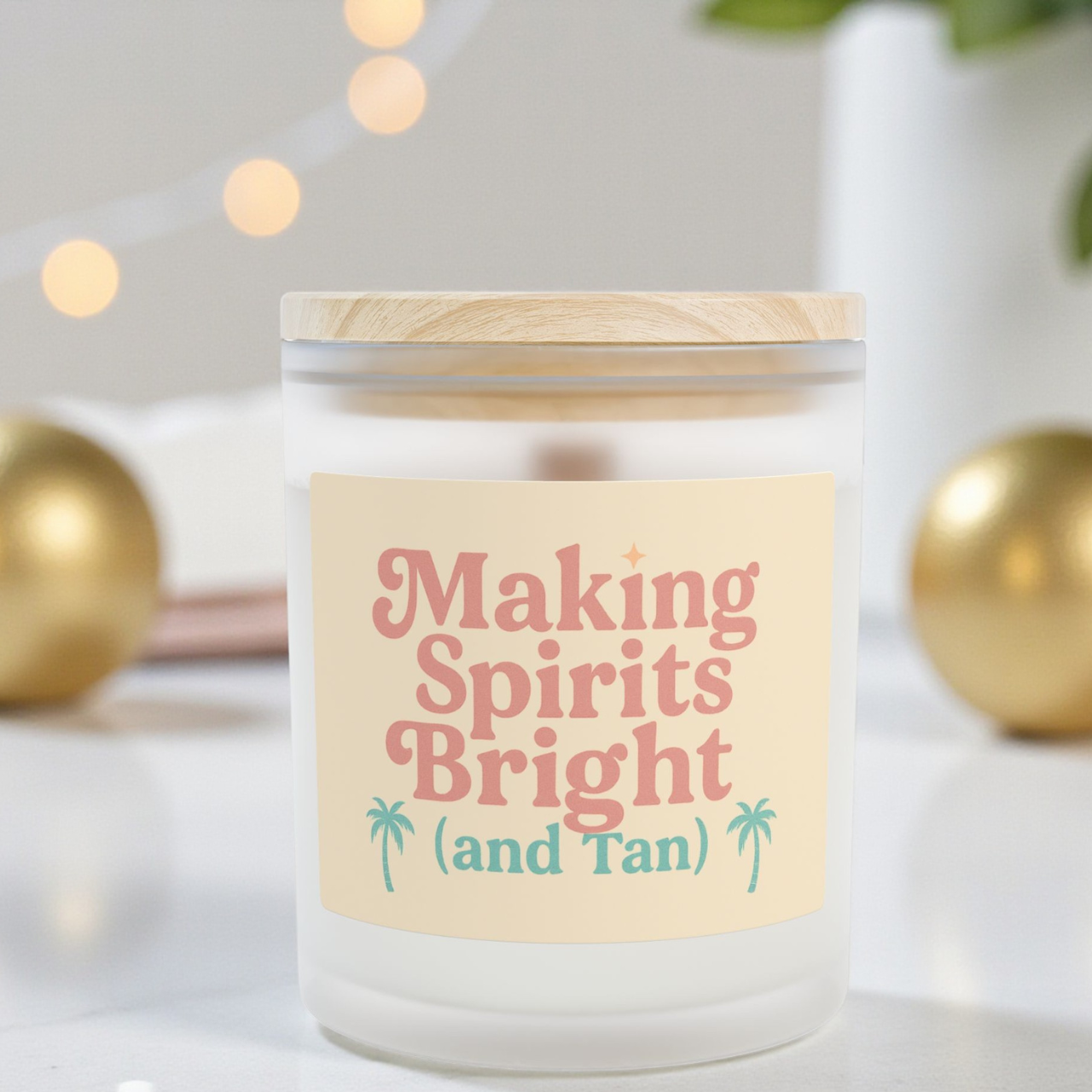 🌴 Making Spirits Bright (and Tan) – Coastal Holiday Candle product thumbnail image 🌴 Making Spirits Bright (and Tan) – Coastal Holiday Candle product thumbnail image